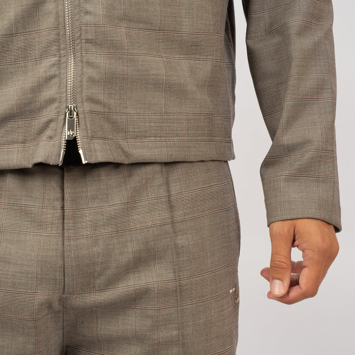 Filling Pieces Overshirt Beige Ruit | Coach Jacket Wool