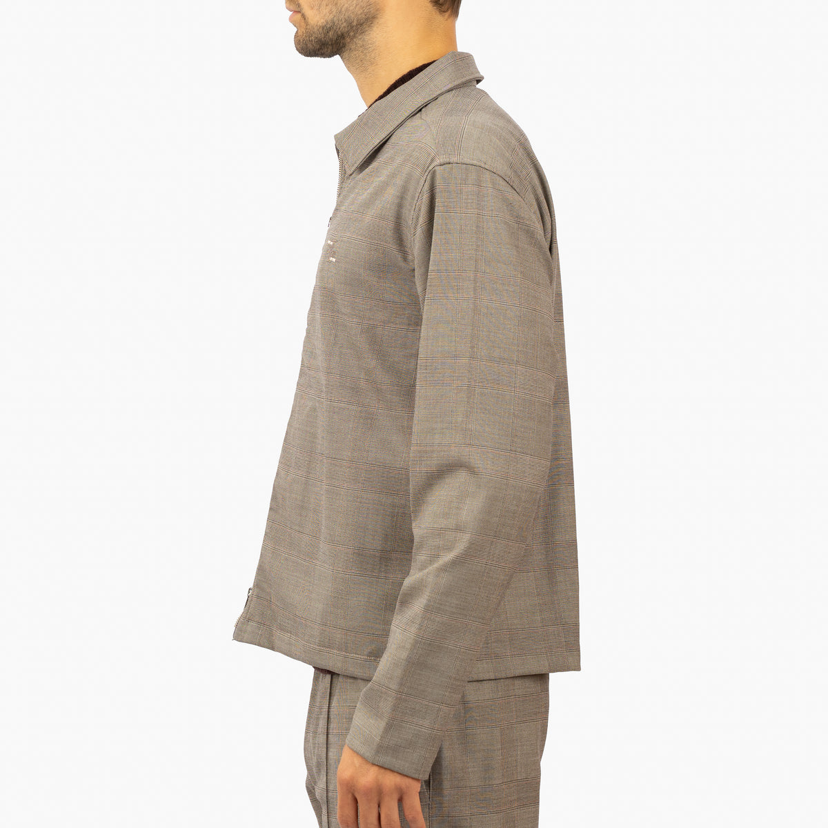 Filling Pieces Overshirt Beige Ruit | Coach Jacket Wool