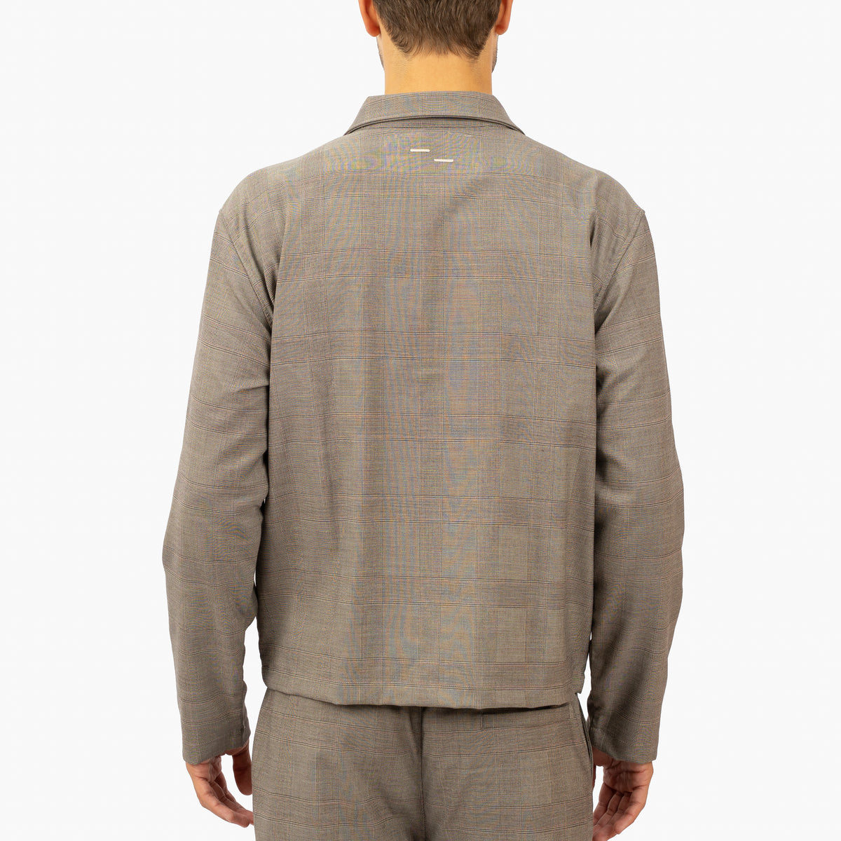 Filling Pieces Overshirt Beige Ruit | Coach Jacket Wool