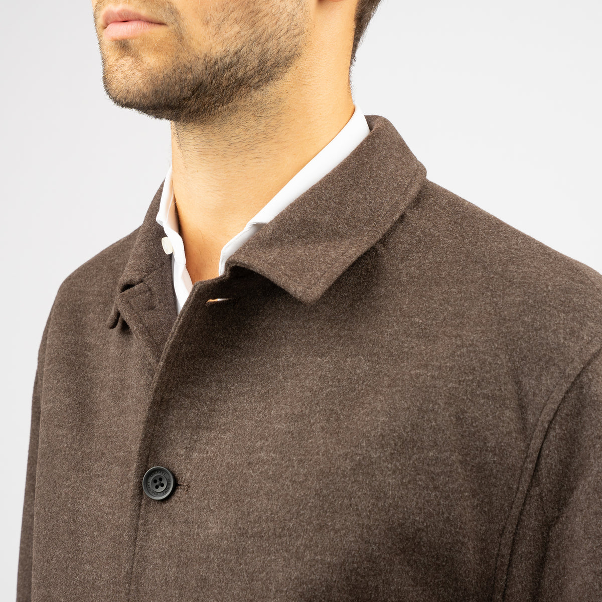 Genti Bomberjack Bruin | Wool Blend