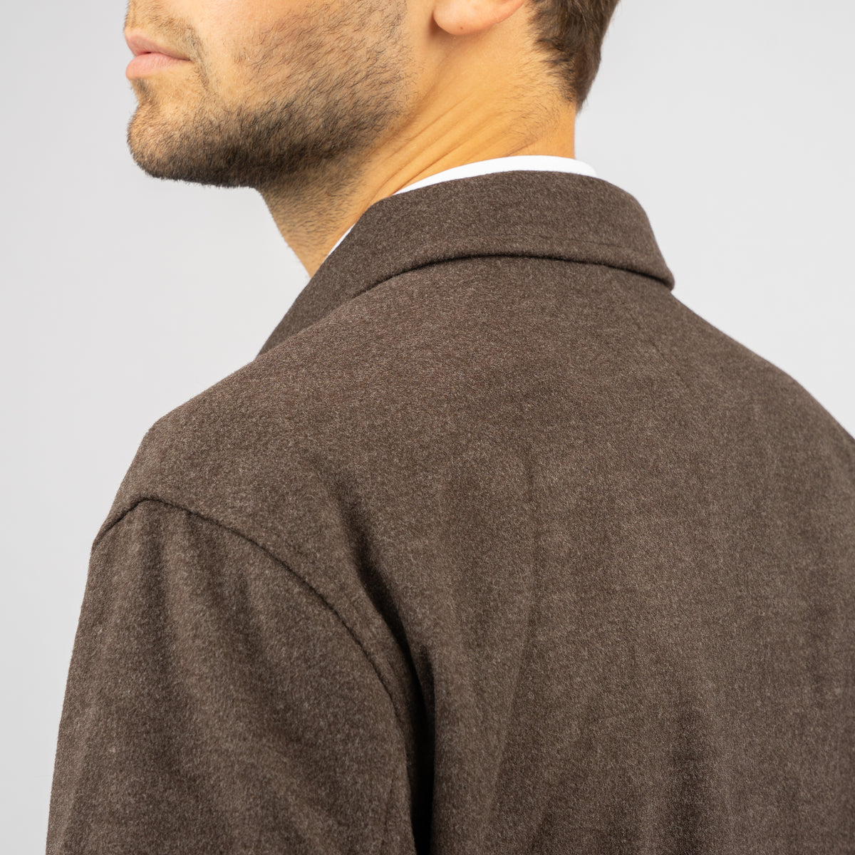 Genti Bomberjack Bruin | Wool Blend