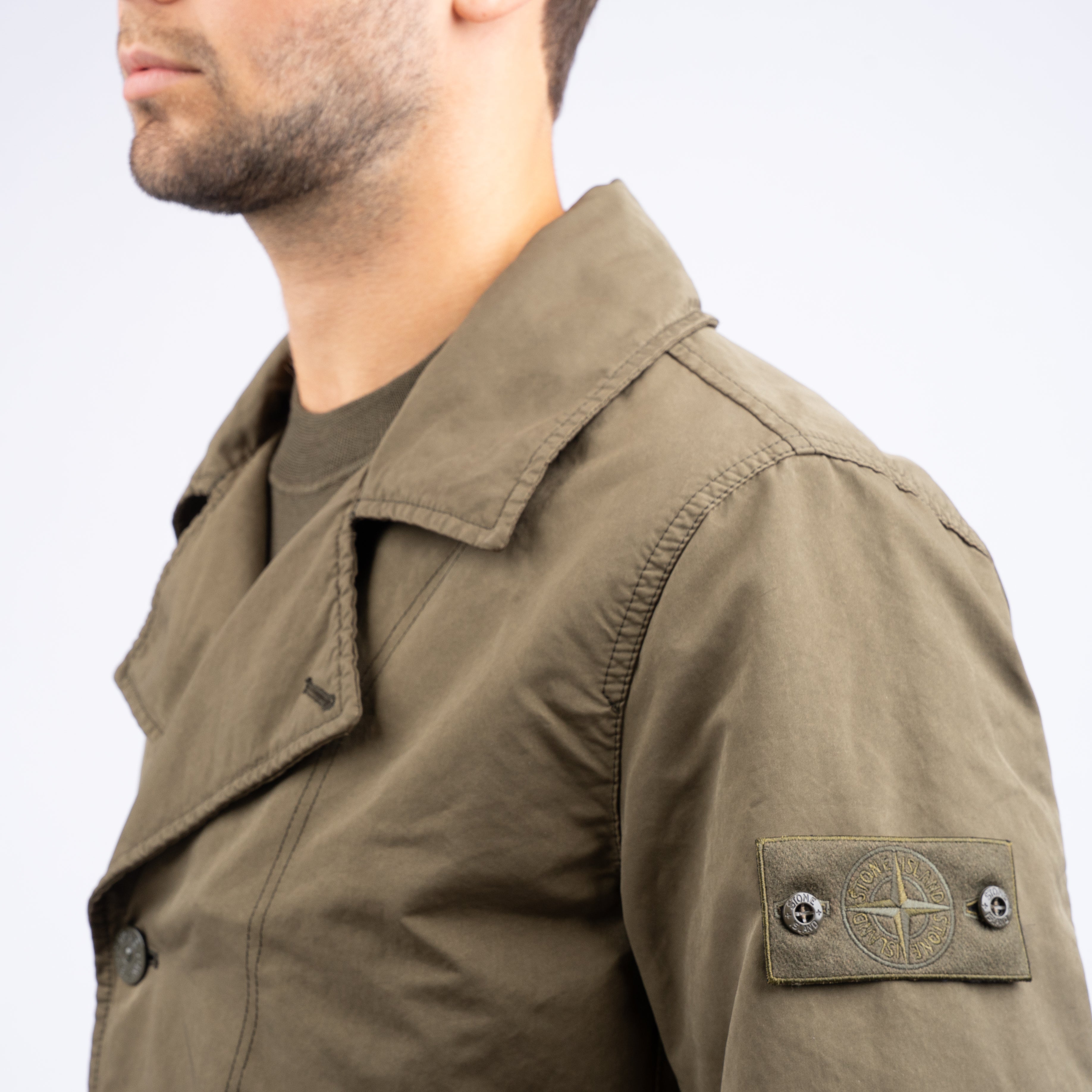 Stone Island Trench Coat Groen | Ghost