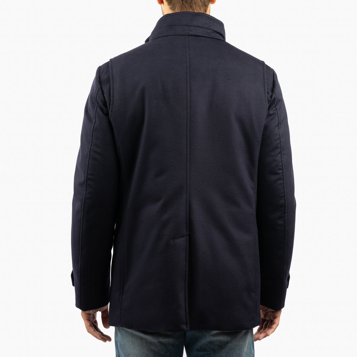 Moorer Baby-Cashmere Mantel Blauw | REIS-B5L