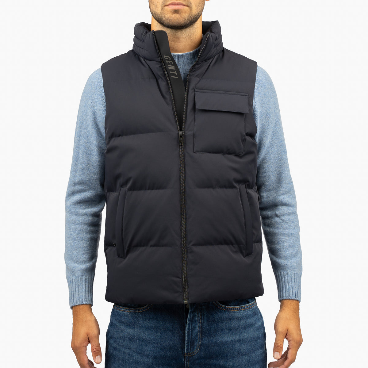 Genti Bodywarmer Blauw | Water-Repellent Nylon