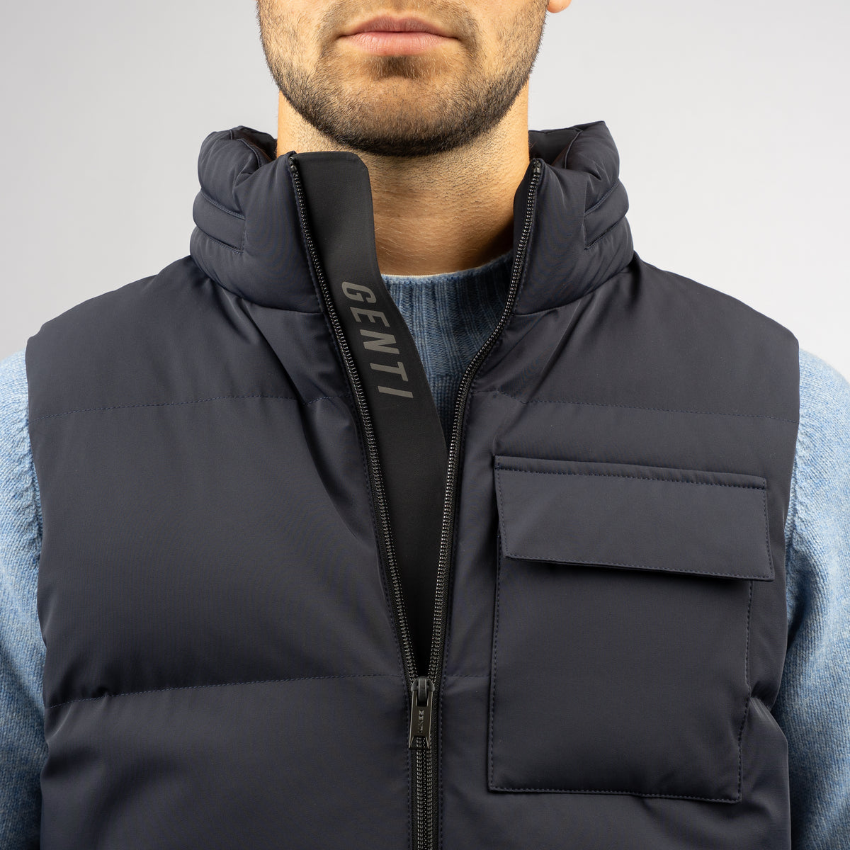 Genti Bodywarmer Blauw | Water-Repellent Nylon