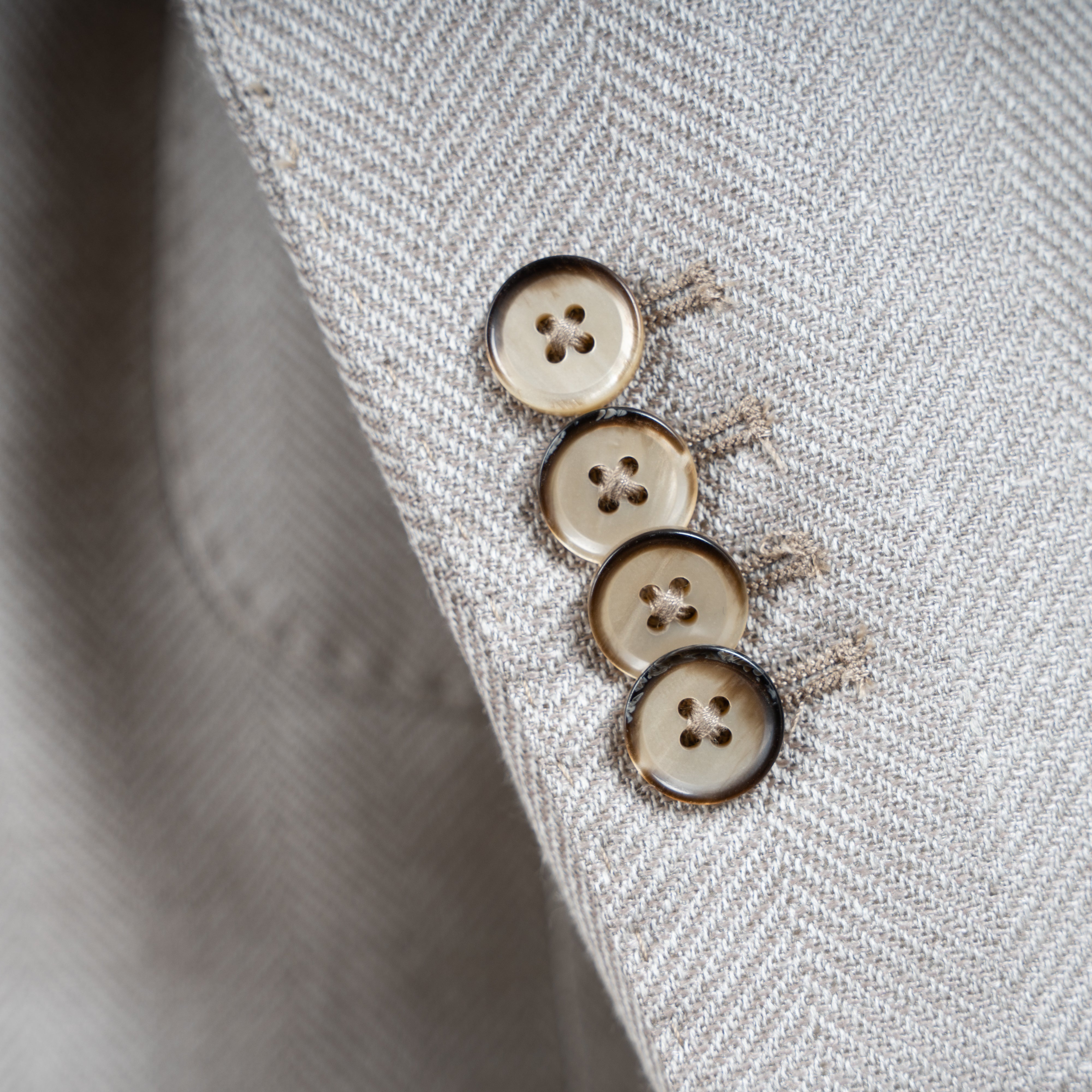 L.B.M. 1911 Colbert Visgraat Beige | Silk & Linnen