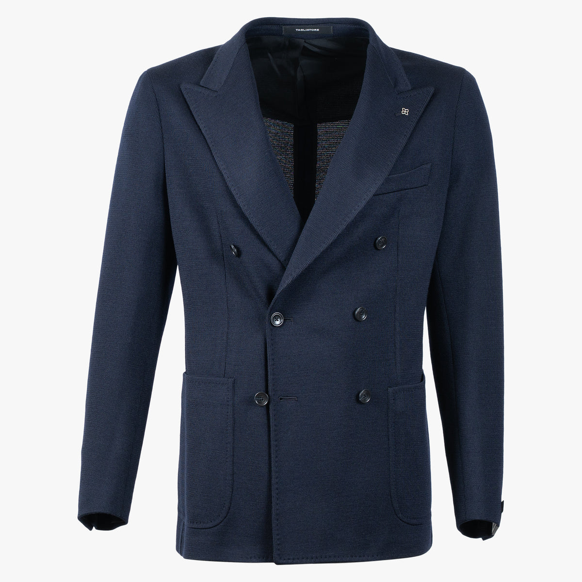 TAGLIATORE Double Breasted Knitted Colbert Blauw