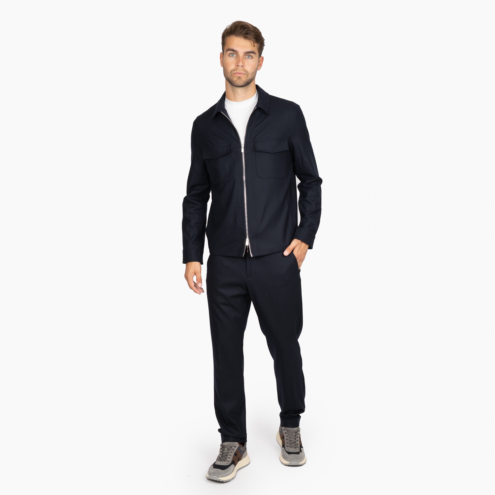 Marco Pescarolo Pantalon Donkerblauw | Caracciolo Cashmere