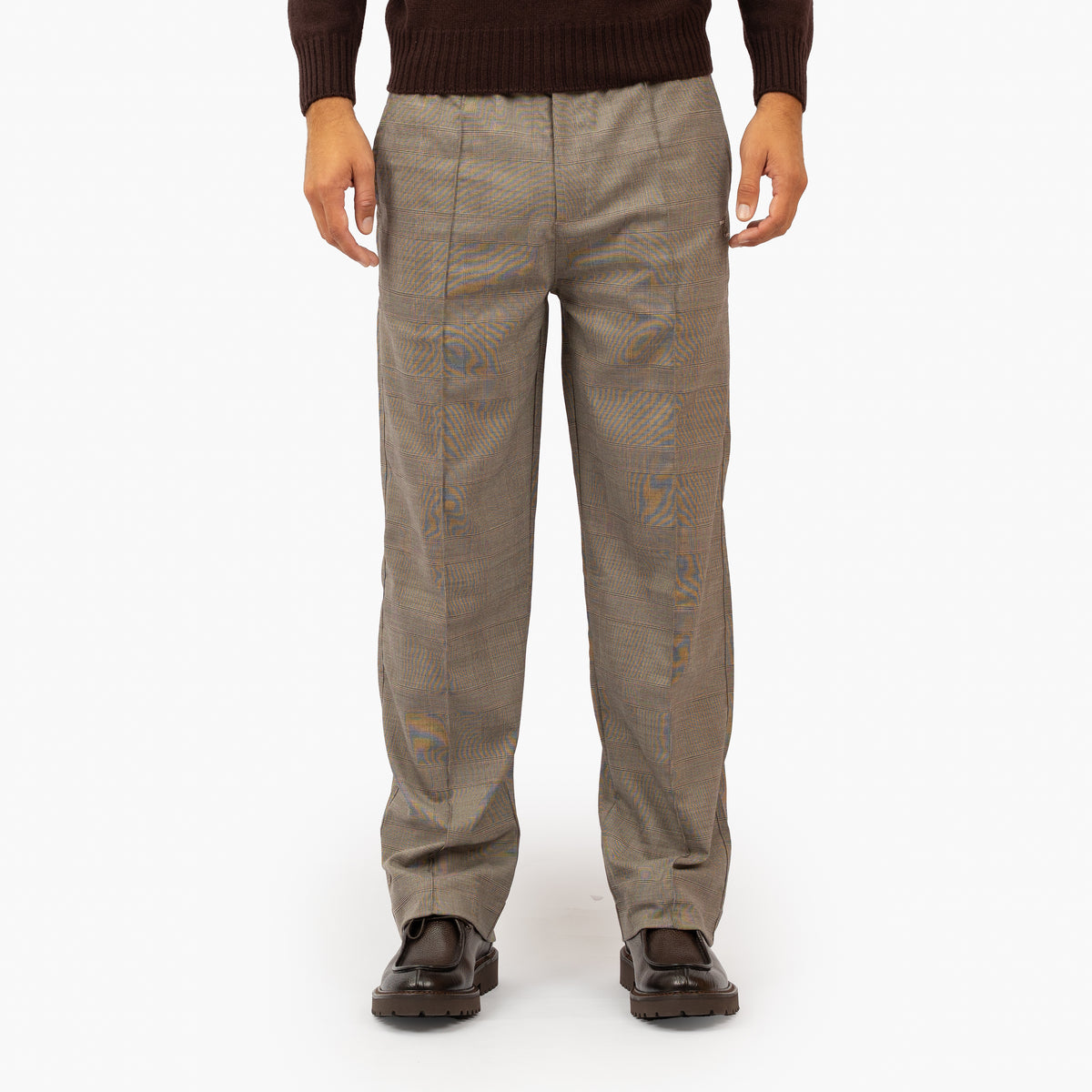 Filling Pieces Pantalon Beige Ruit | Coach Pants Wool