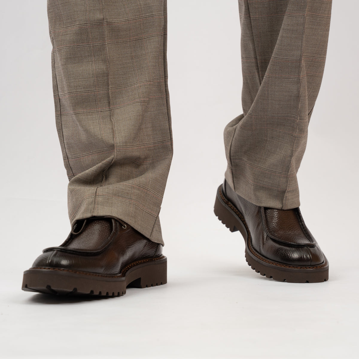 Filling Pieces Pantalon Beige Ruit | Coach Pants Wool