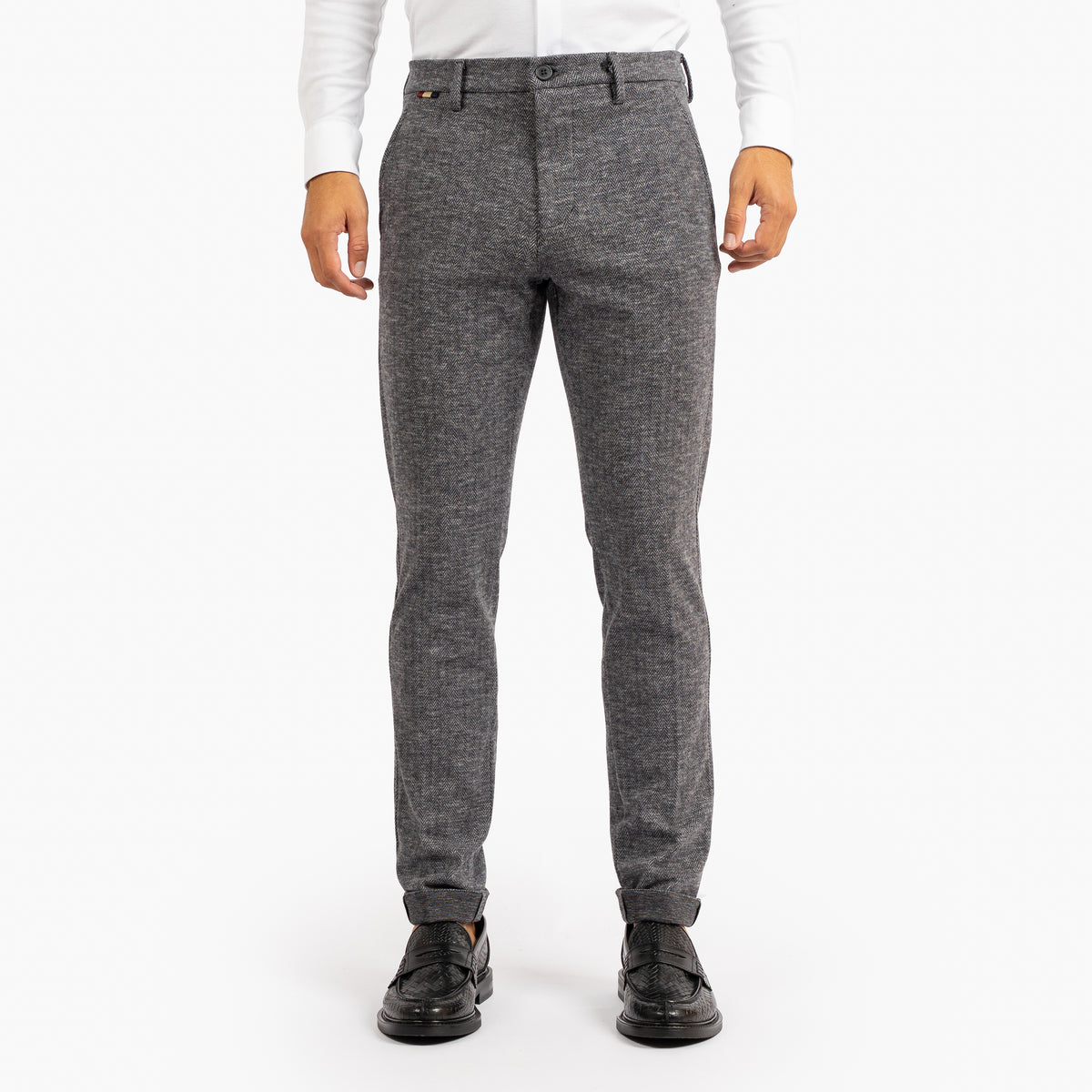 Mason's Chino Donkergrijs Visgraat | Torino Jog