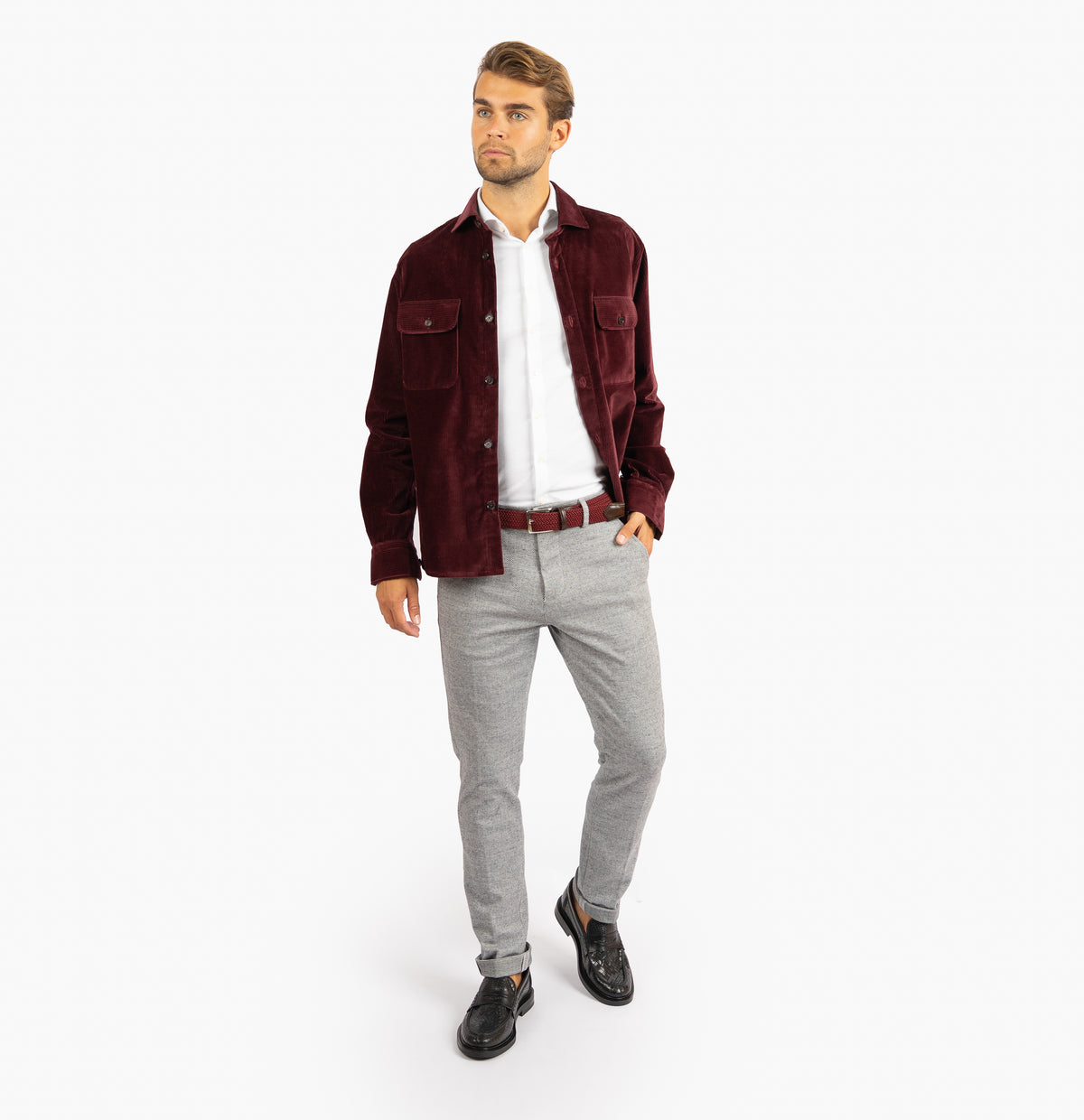 Mason's Chino Lichtgrijs Visgraat | Torino Jog