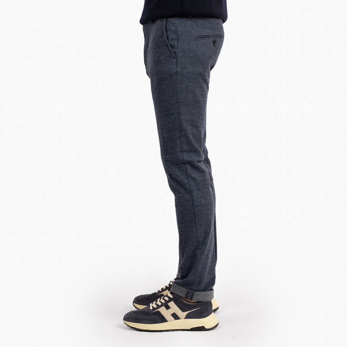 Mason's Chino Blauw Visgraat | Torino Jog