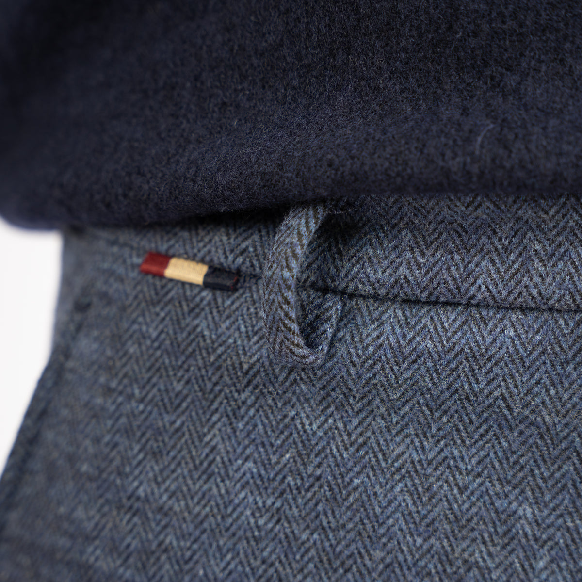 Mason's Chino Blauw Visgraat | Torino Jog