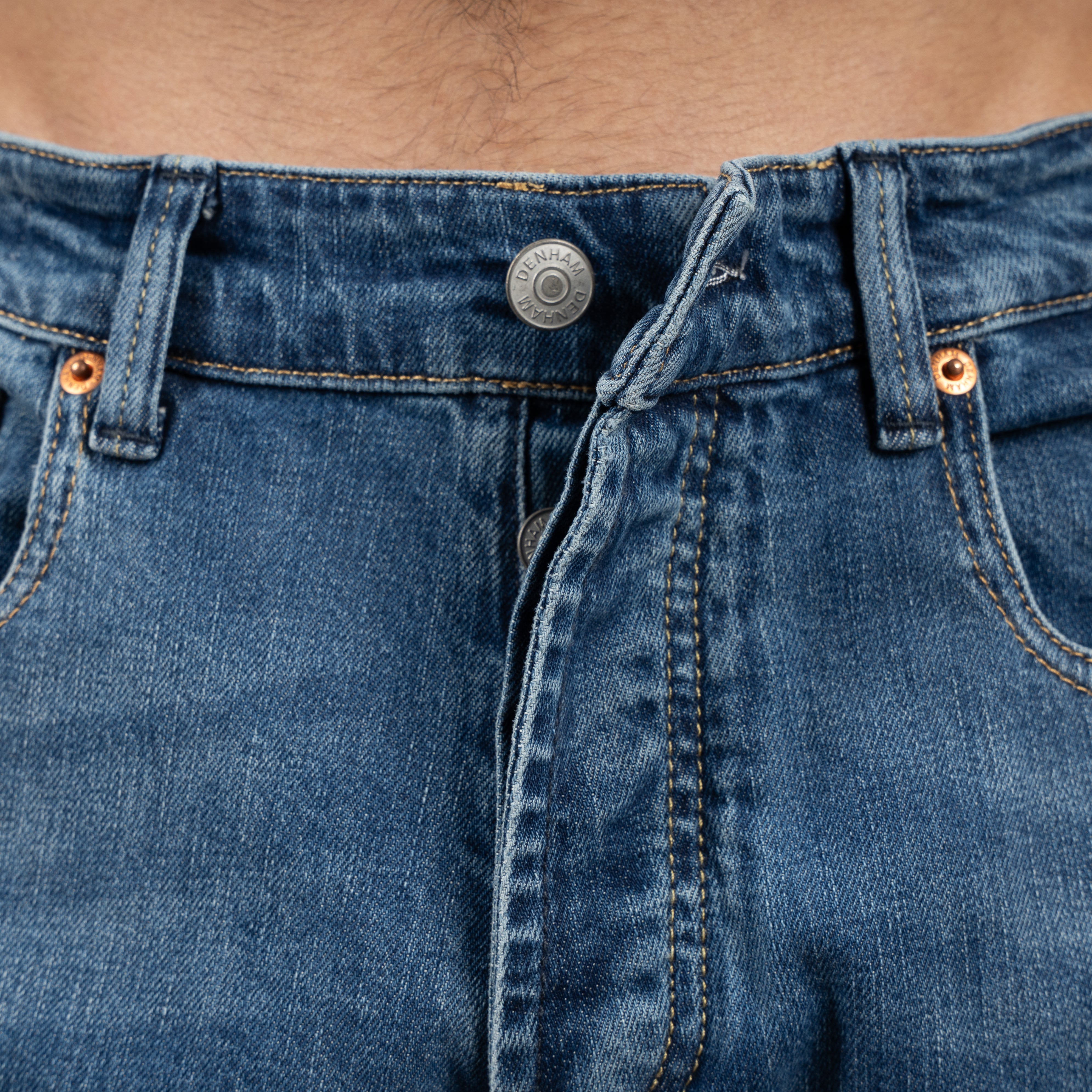 Denham Jeans Middenblauw | Ridge Straight Fit