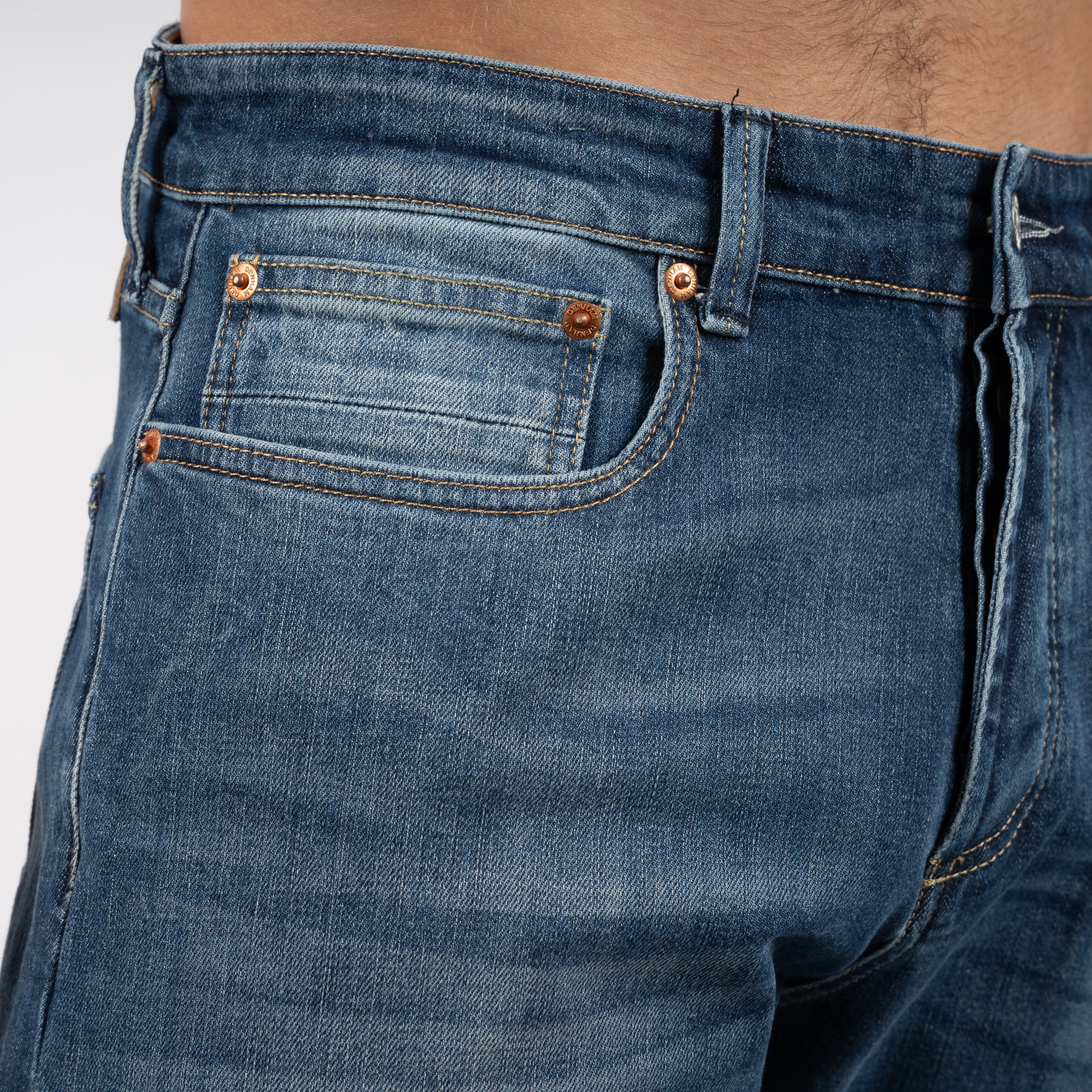 Denham Jeans Donkerblauw | Ridge Straight Fit