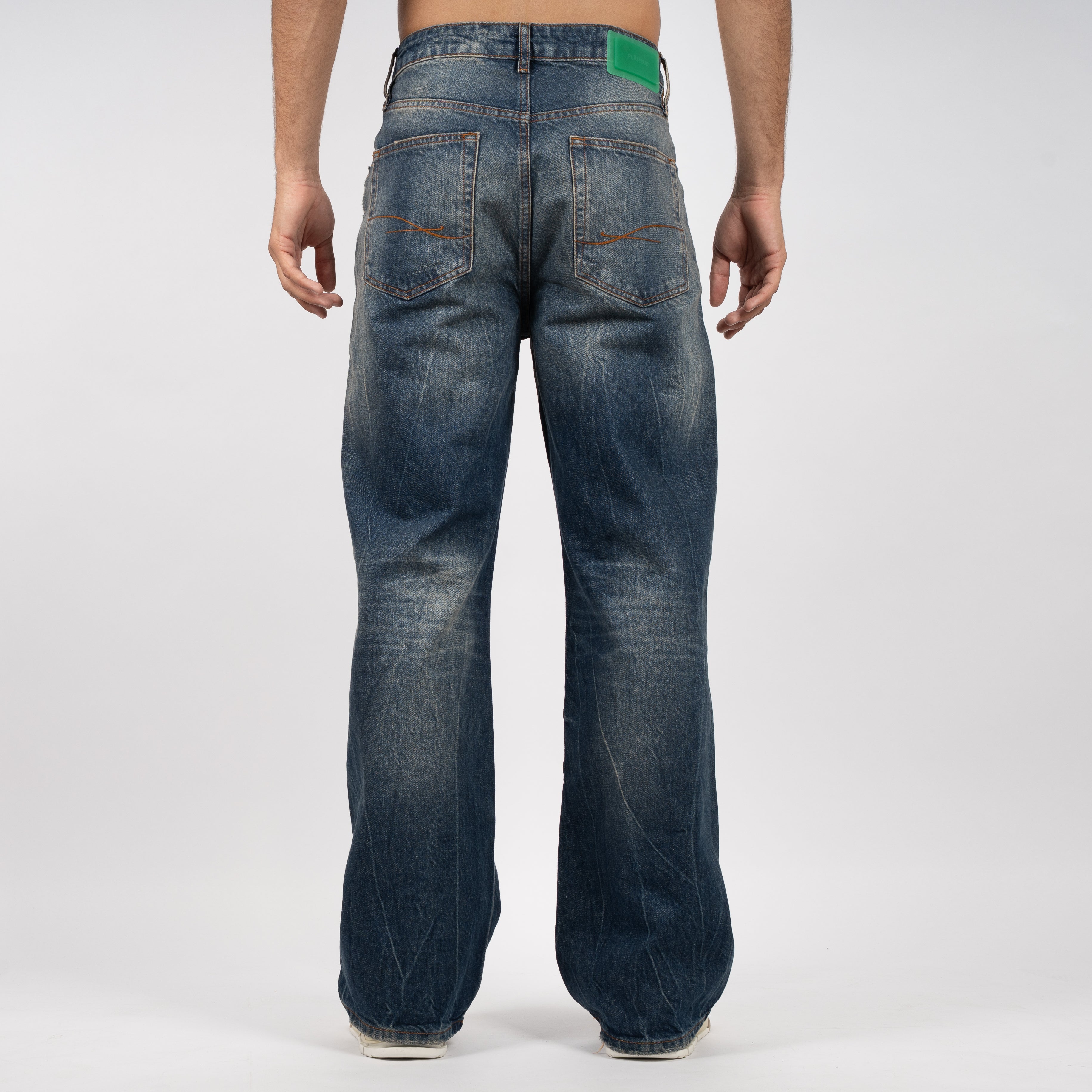 Flaneur Destroyed Jeans Blauw | Relaxed Jeans