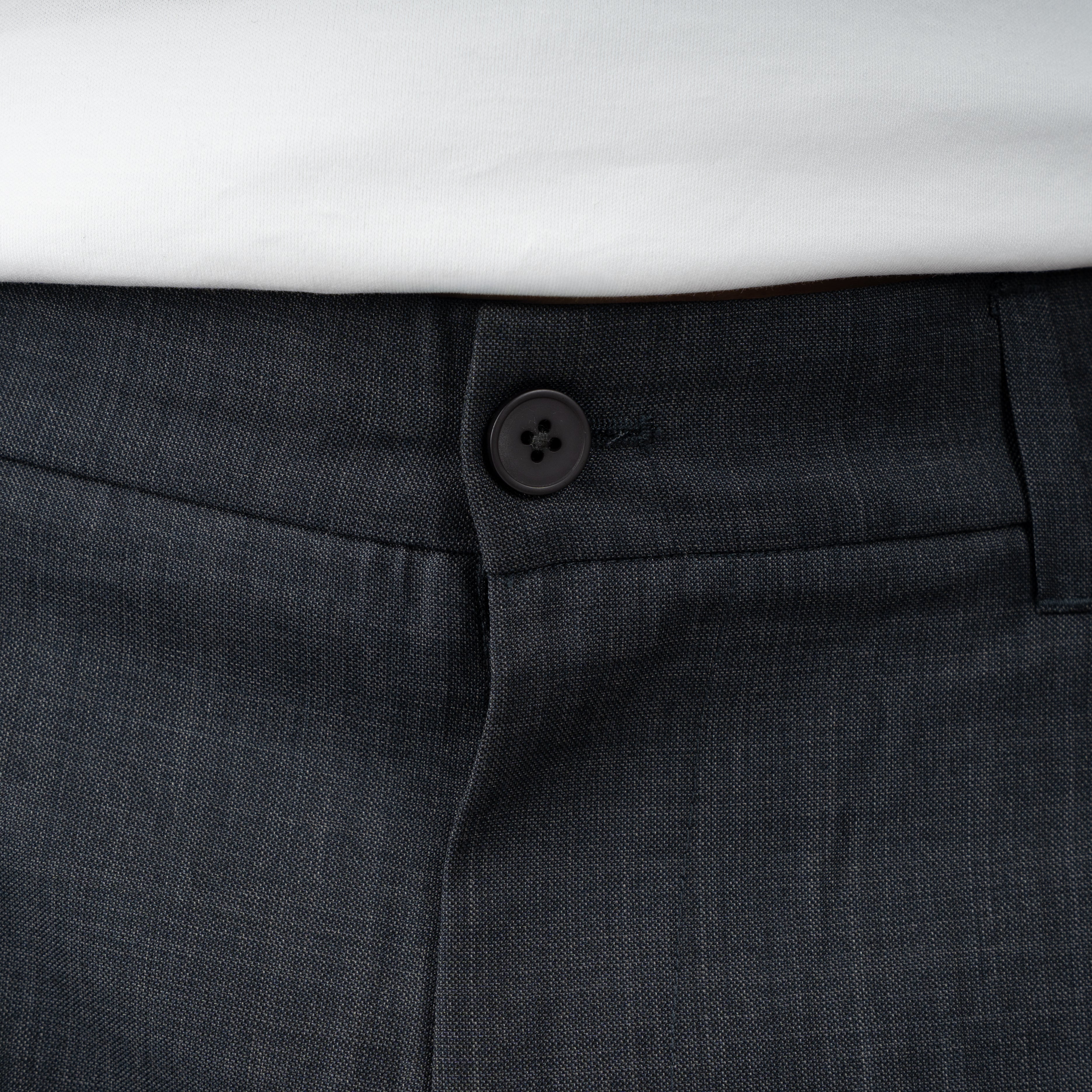 Olaf Pantalon Grijs | Regular Wool Blend Pleated