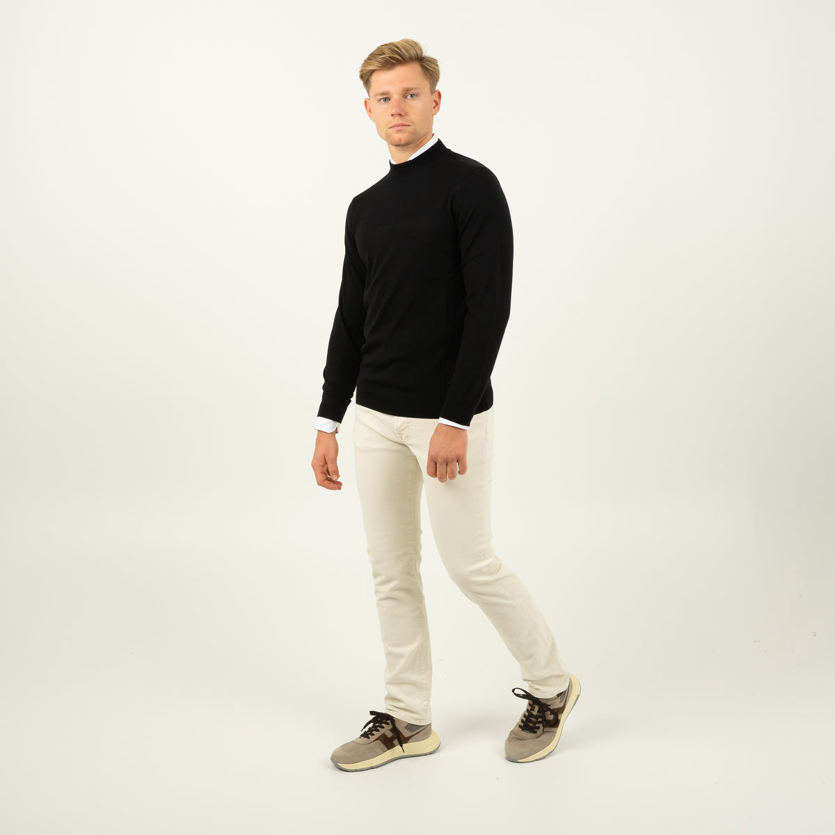 SEVEN DIALS Gebreide Turtleneck Trui Zwart | Goy