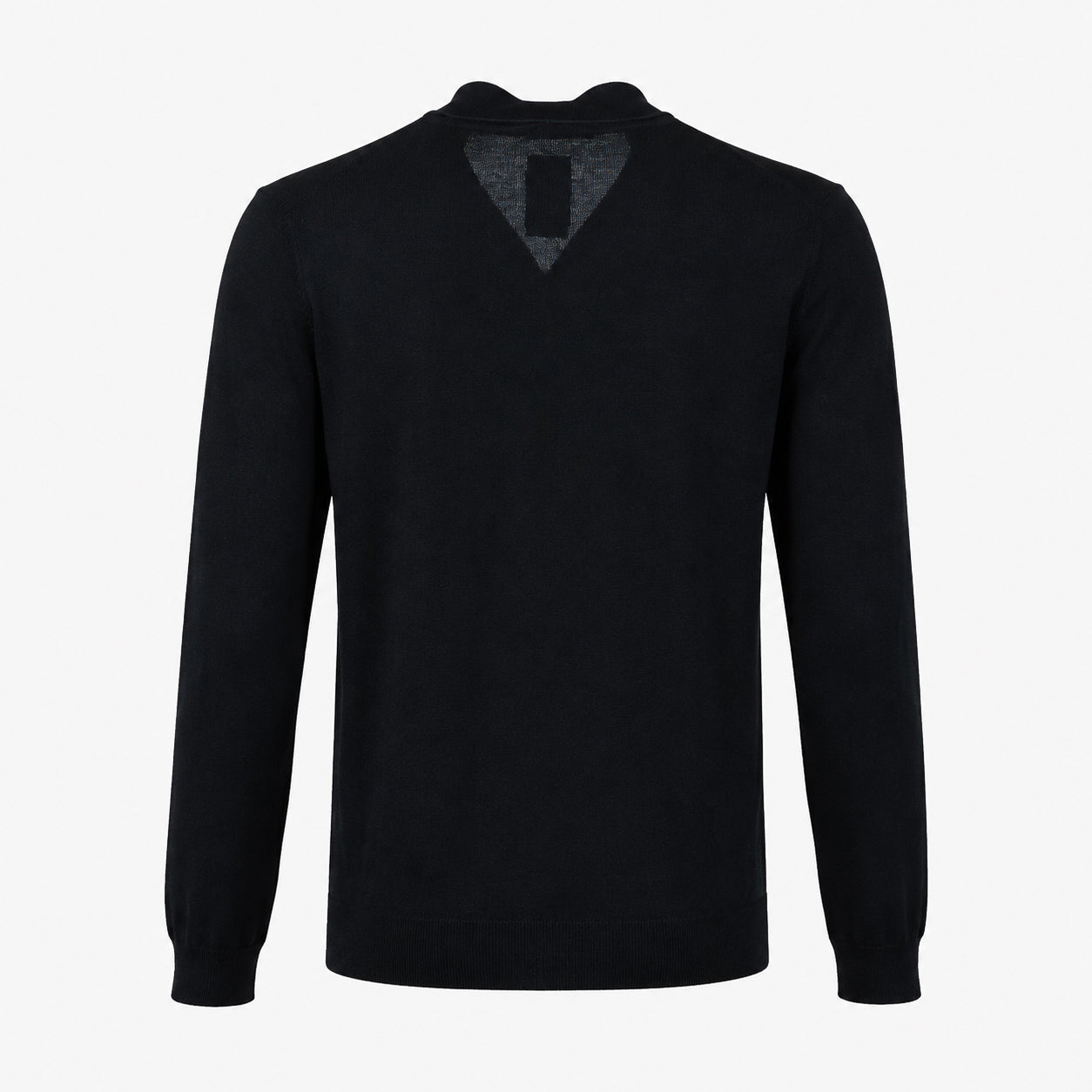 Slowear Gebreide Trui met Rits Zwart | Flexwool