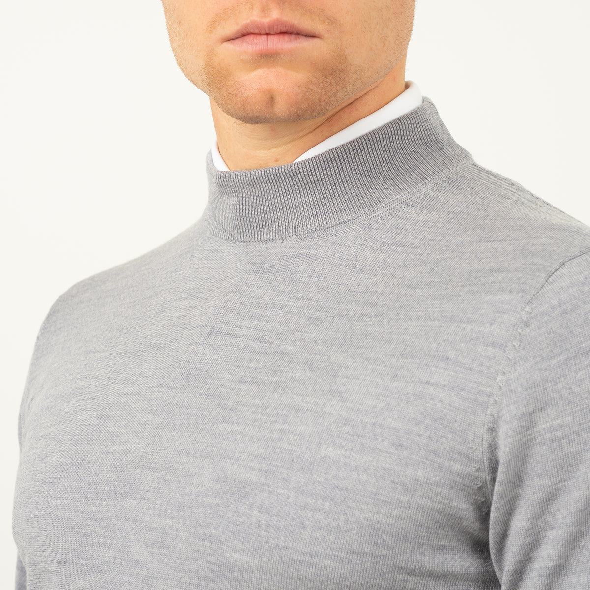 SEVEN DIALS Gebreide Turtleneck Trui Grijs | Goy