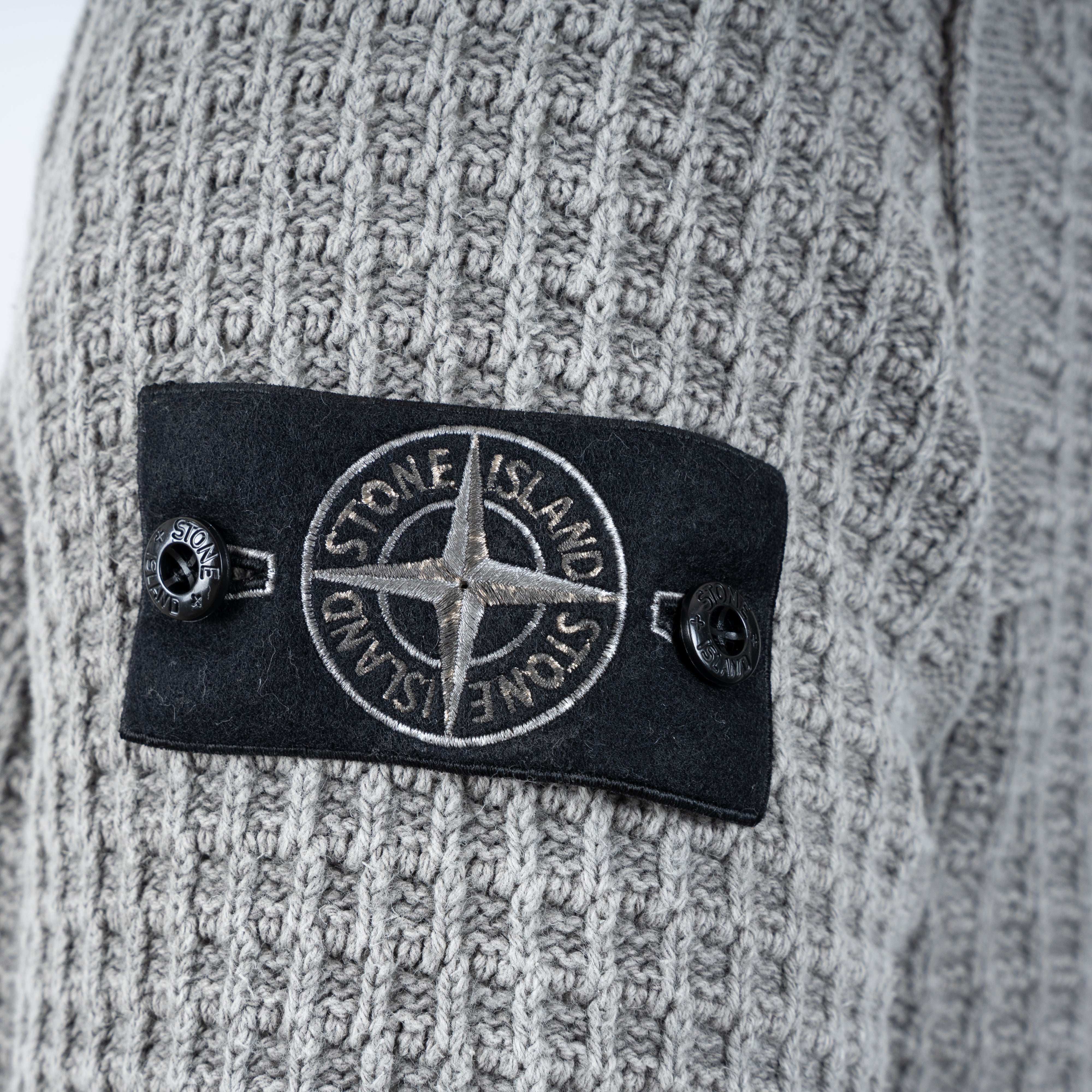 Stone Island Gebreid Vest Grijs | Recovered Cotton