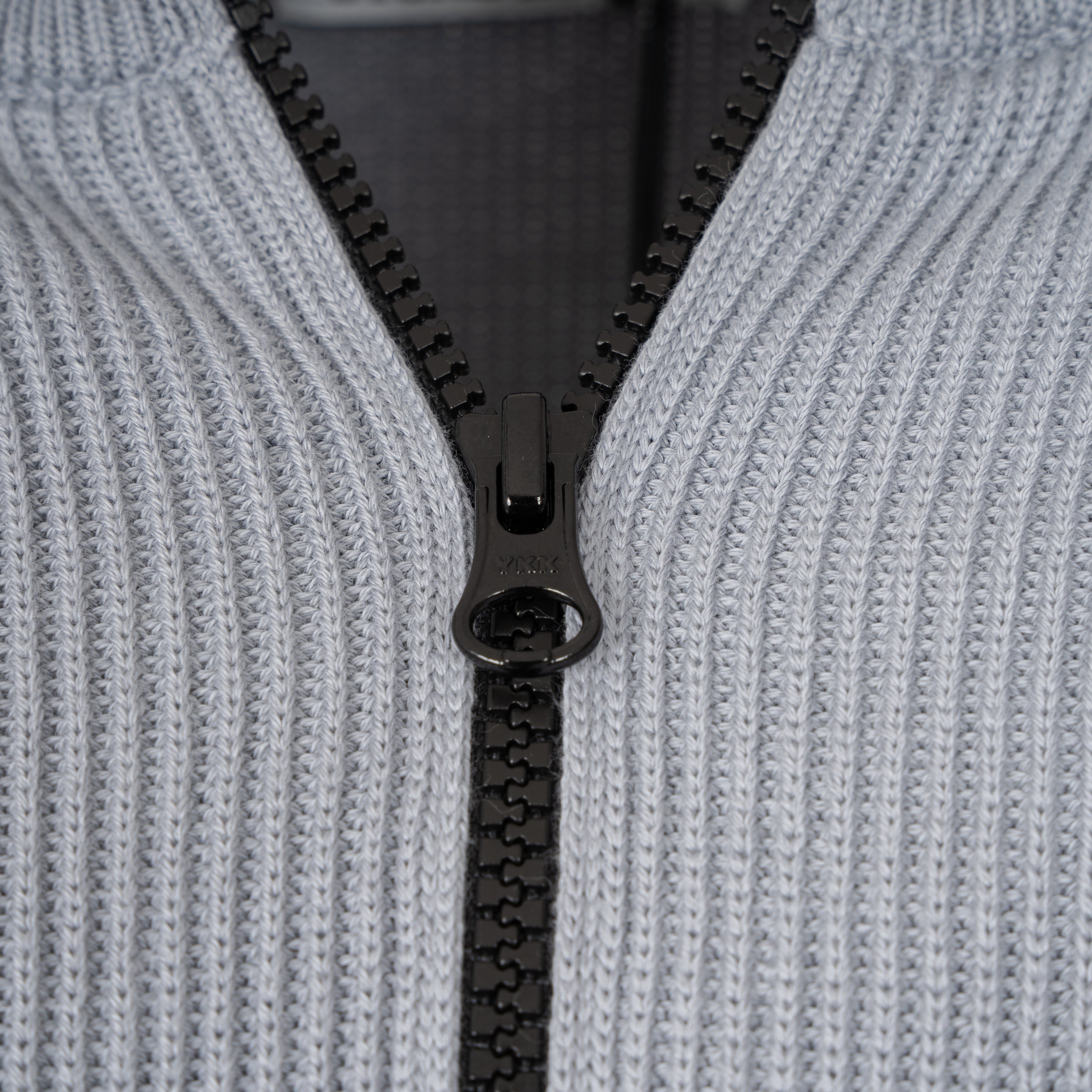 Stone Island Gebreide Trui met Rits Grijs | Soft Organic Cotton