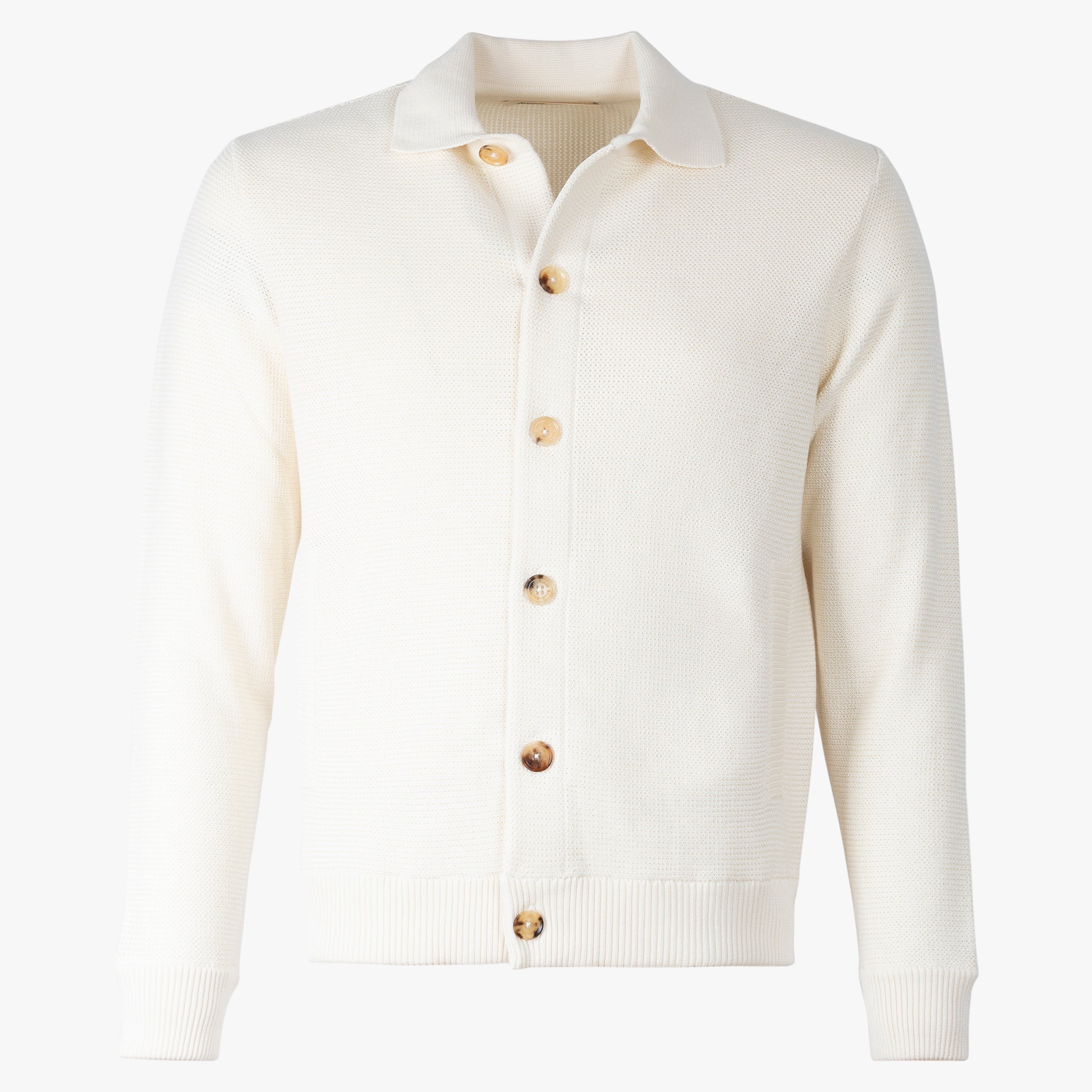 Maurizio Baldassari Knitted Overshirt Crème | Summer Stitch Blouson