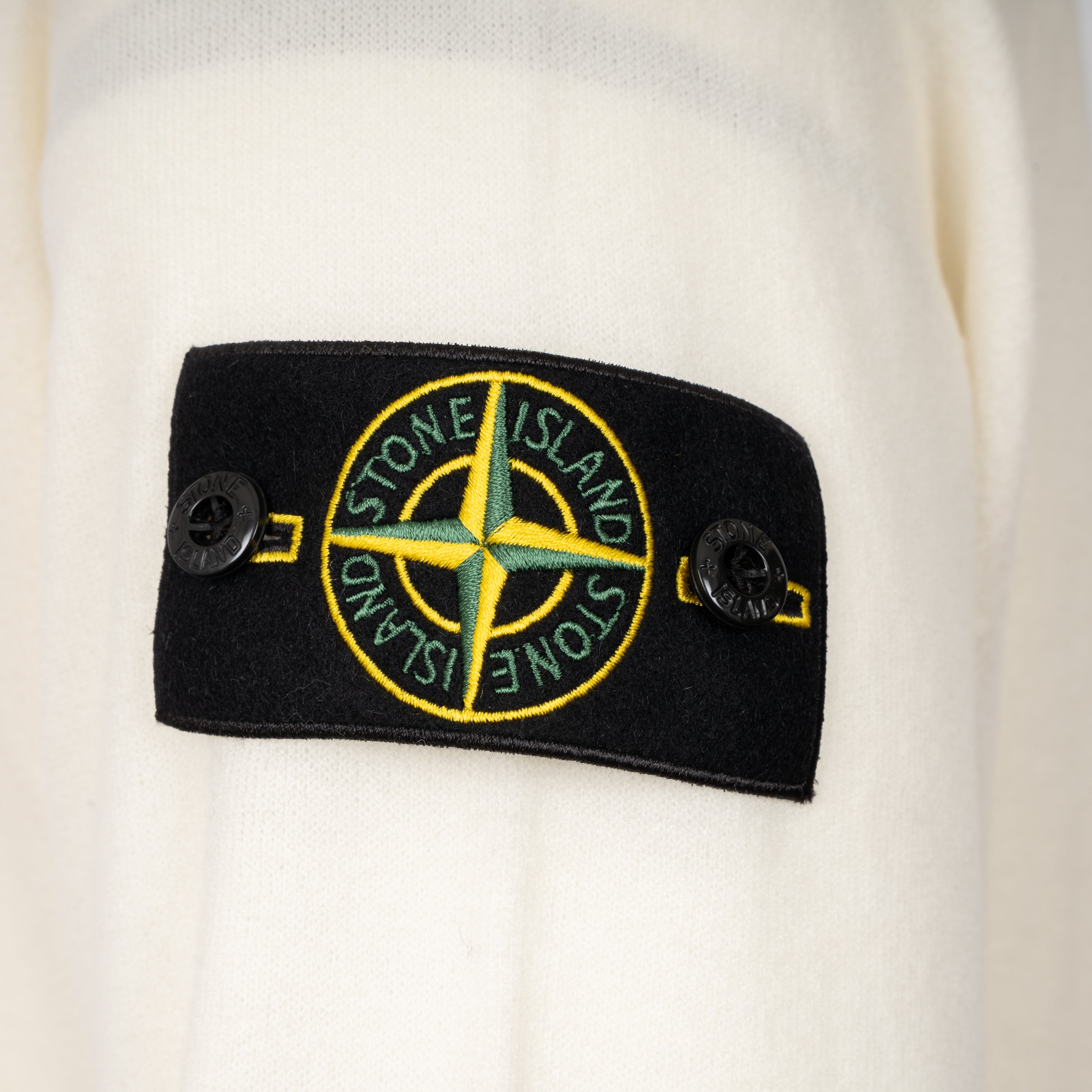Stone Island Gebreide Trui Crème | Loose Fit Stretch RWS Wool