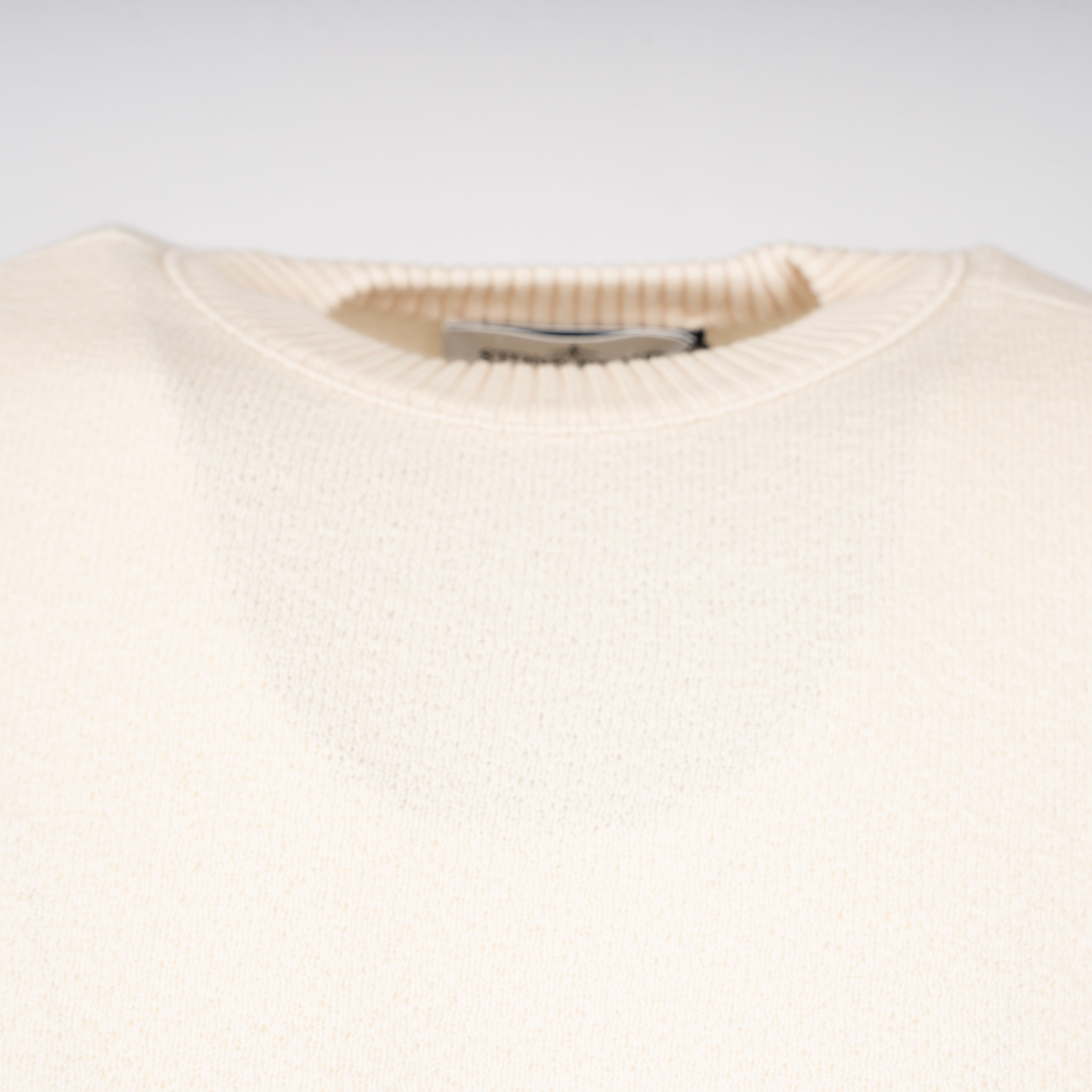 Stone Island Gebreide Trui Crème | Loose Fit Stretch RWS Wool