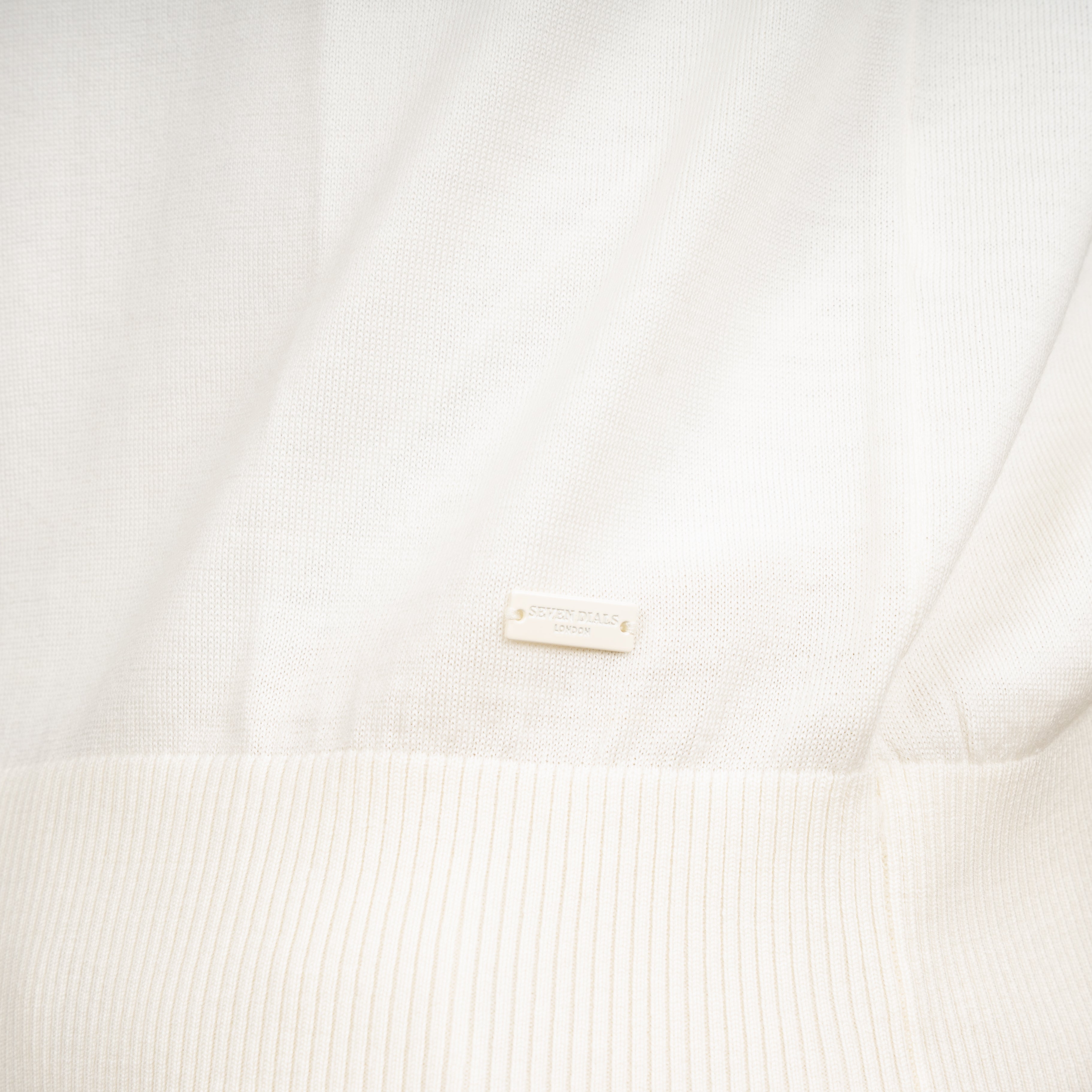 SEVEN DIALS Gebreide Trui met Rits Off-White | Bothe