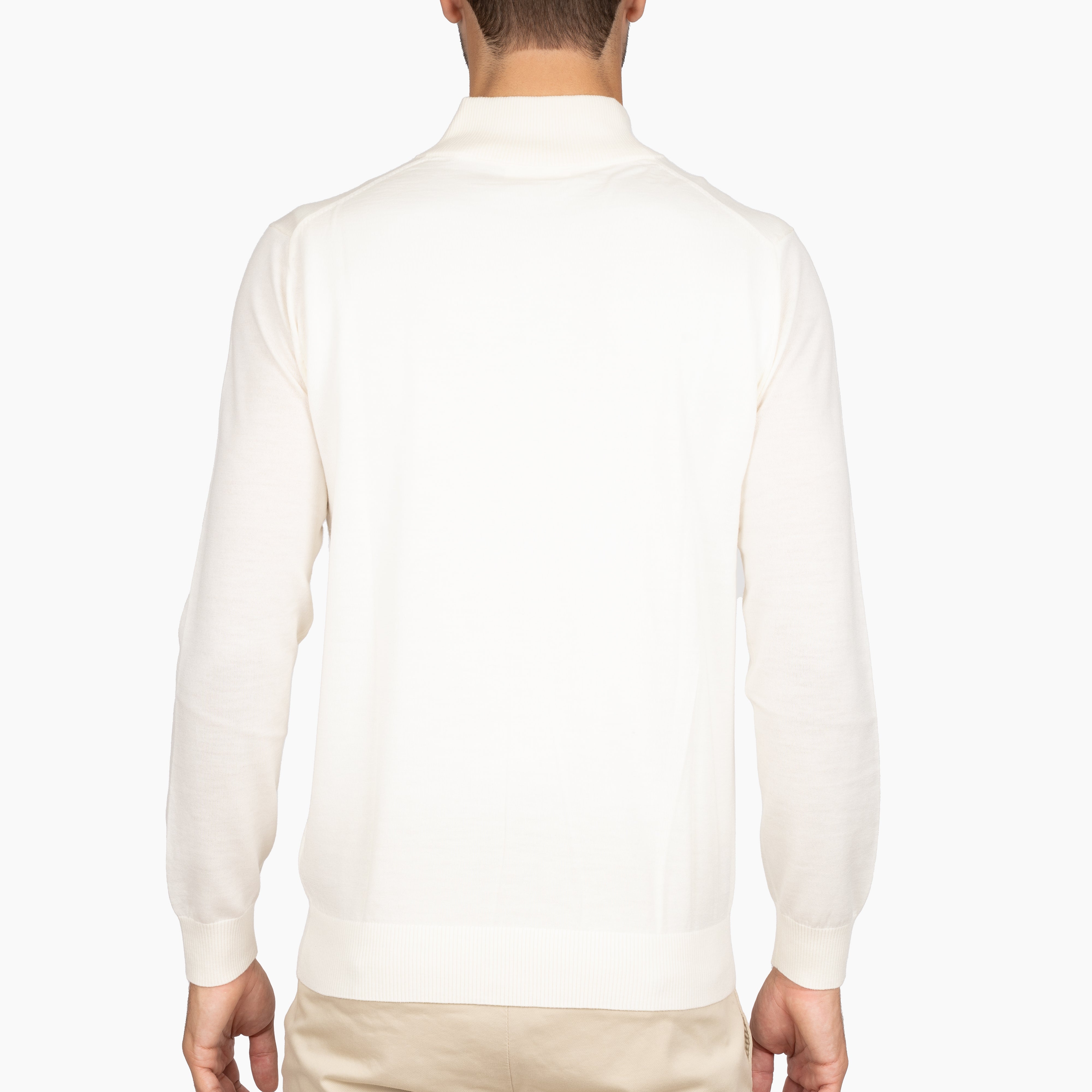 SEVEN DIALS Gebreide Trui met Rits Off-White | Bothe
