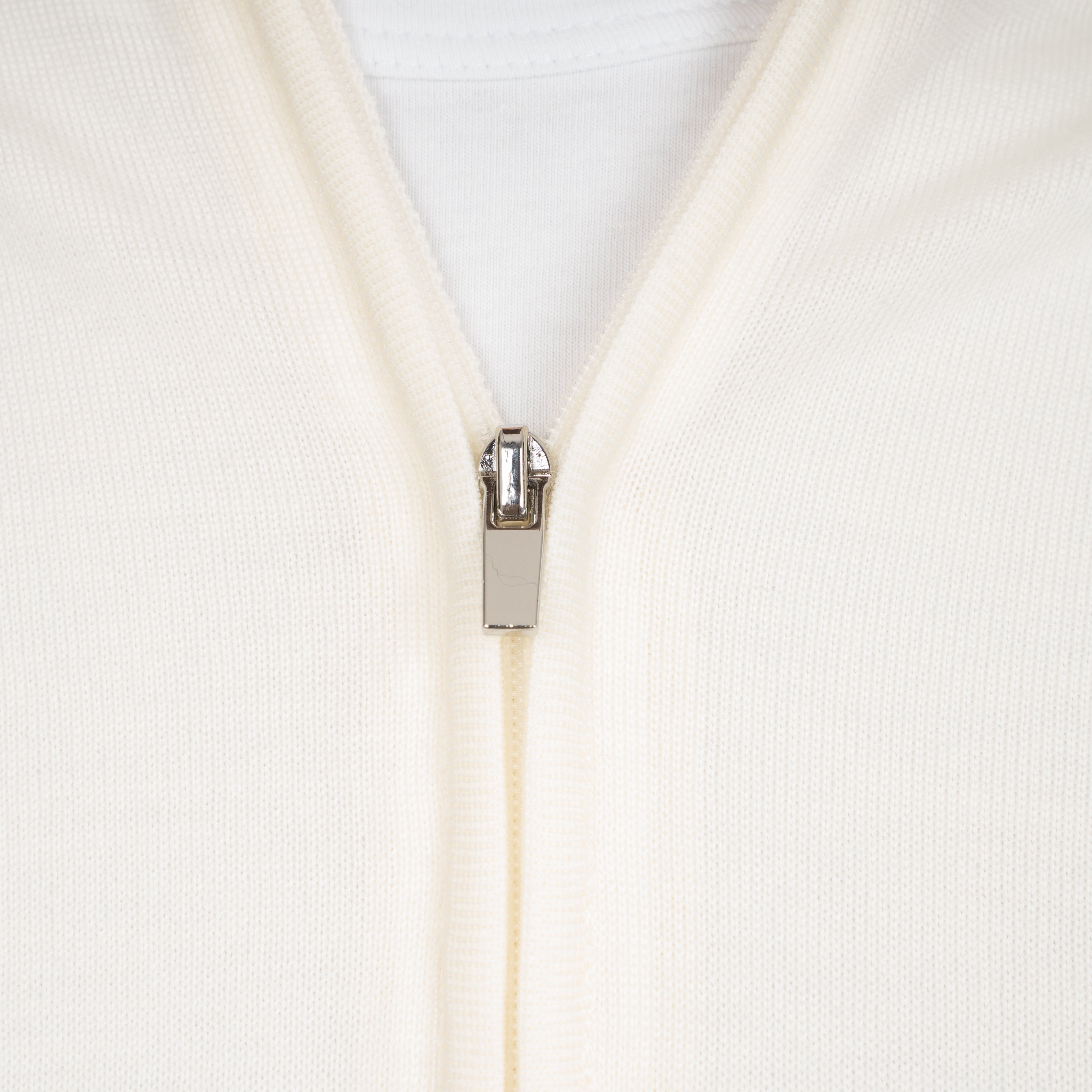 SEVEN DIALS Gebreide Trui met Rits Off-White | Bothe