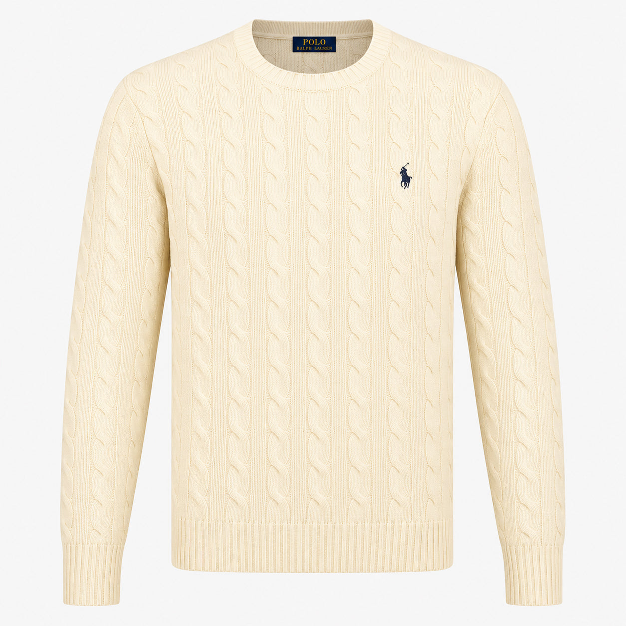 Ralph Lauren Gebreide Kabeltrui Crème | Cable-Knit