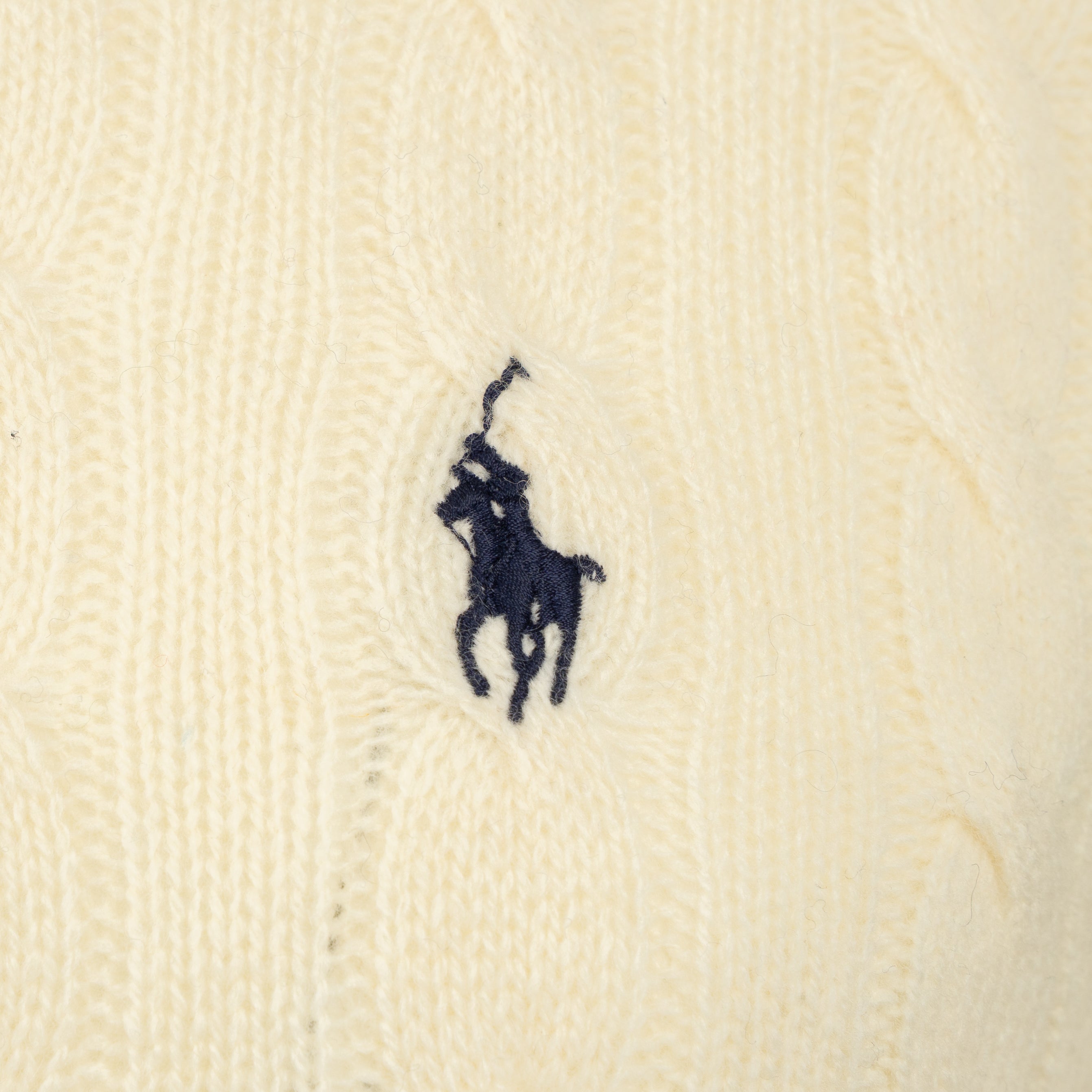 Ralph Lauren Gebreide Kabeltrui Crème | Cable-Knit