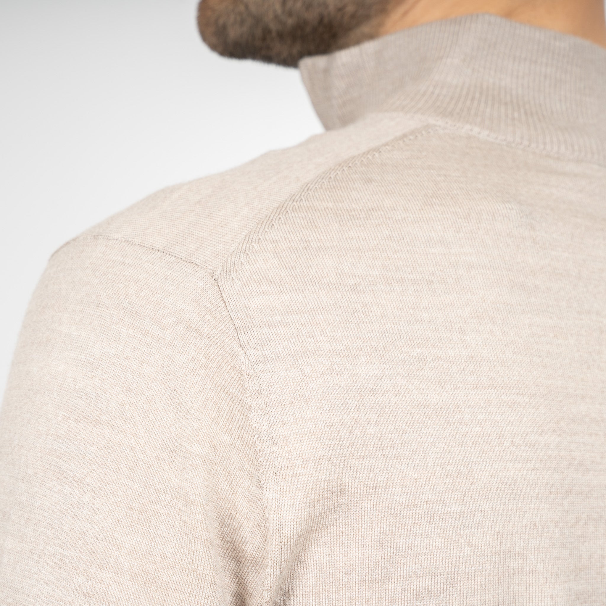 SEVEN DIALS Gebreide Trui met Rits Beige | Bothe