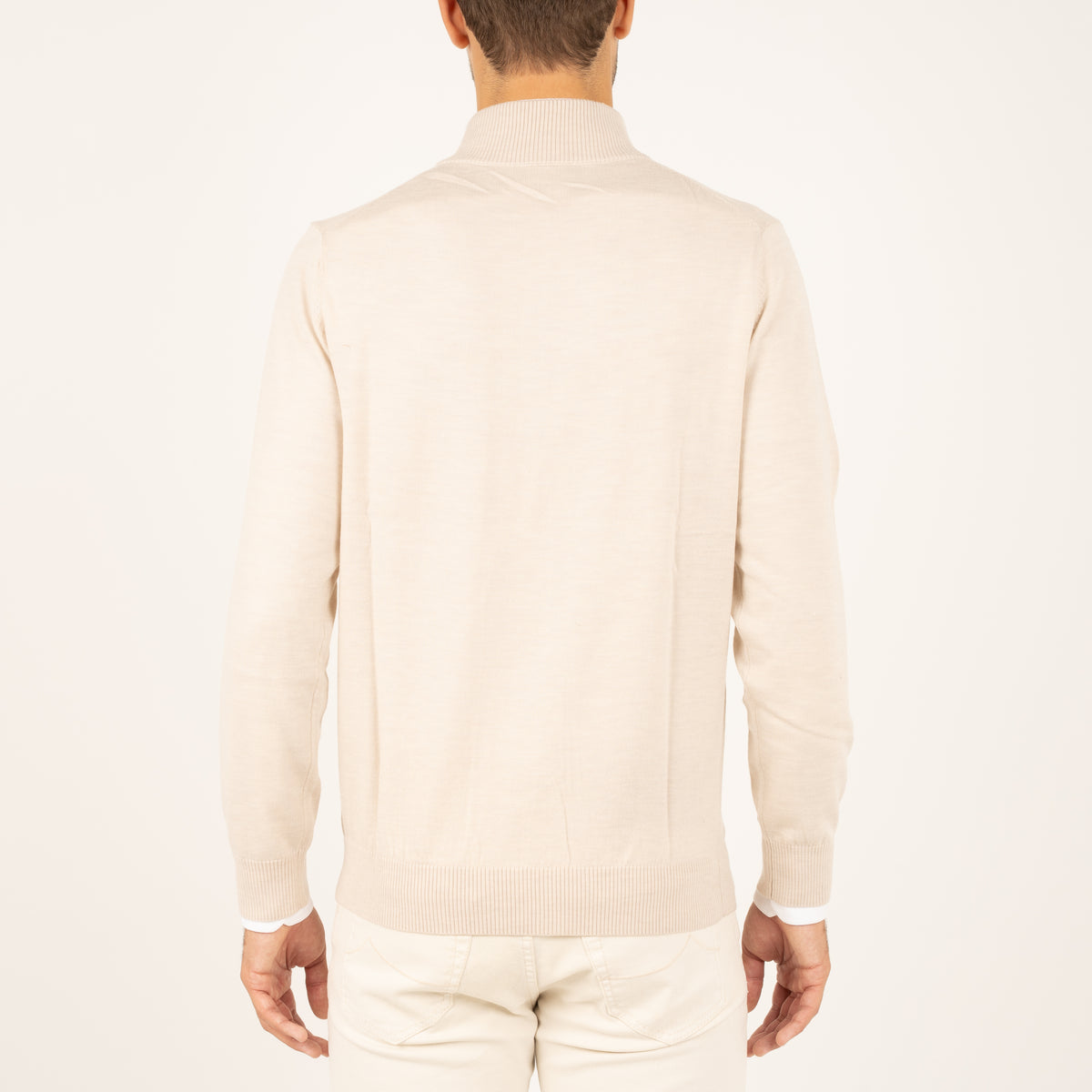 SEVEN DIALS Gebreide Trui met Rits Beige | Saul