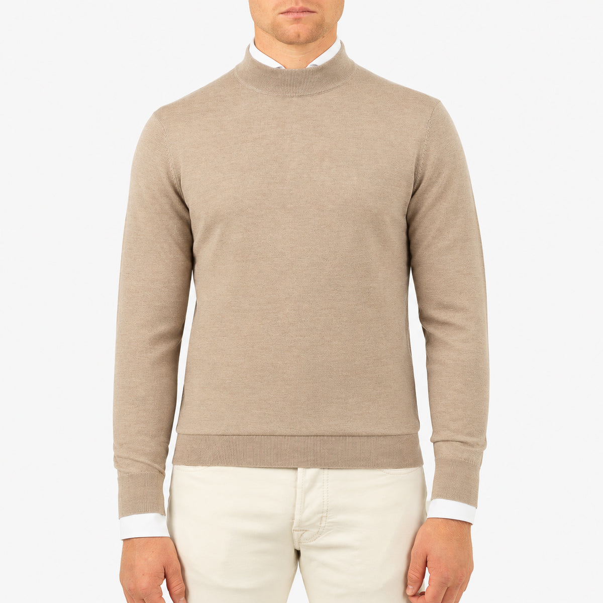 SEVEN DIALS Gebreide Turtleneck Trui Zand | Goy