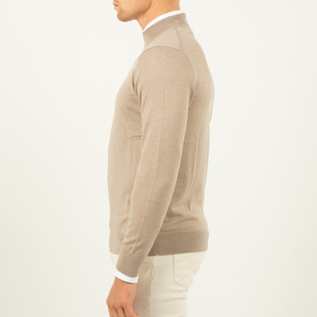 SEVEN DIALS Gebreide Turtleneck Trui Zand | Goy