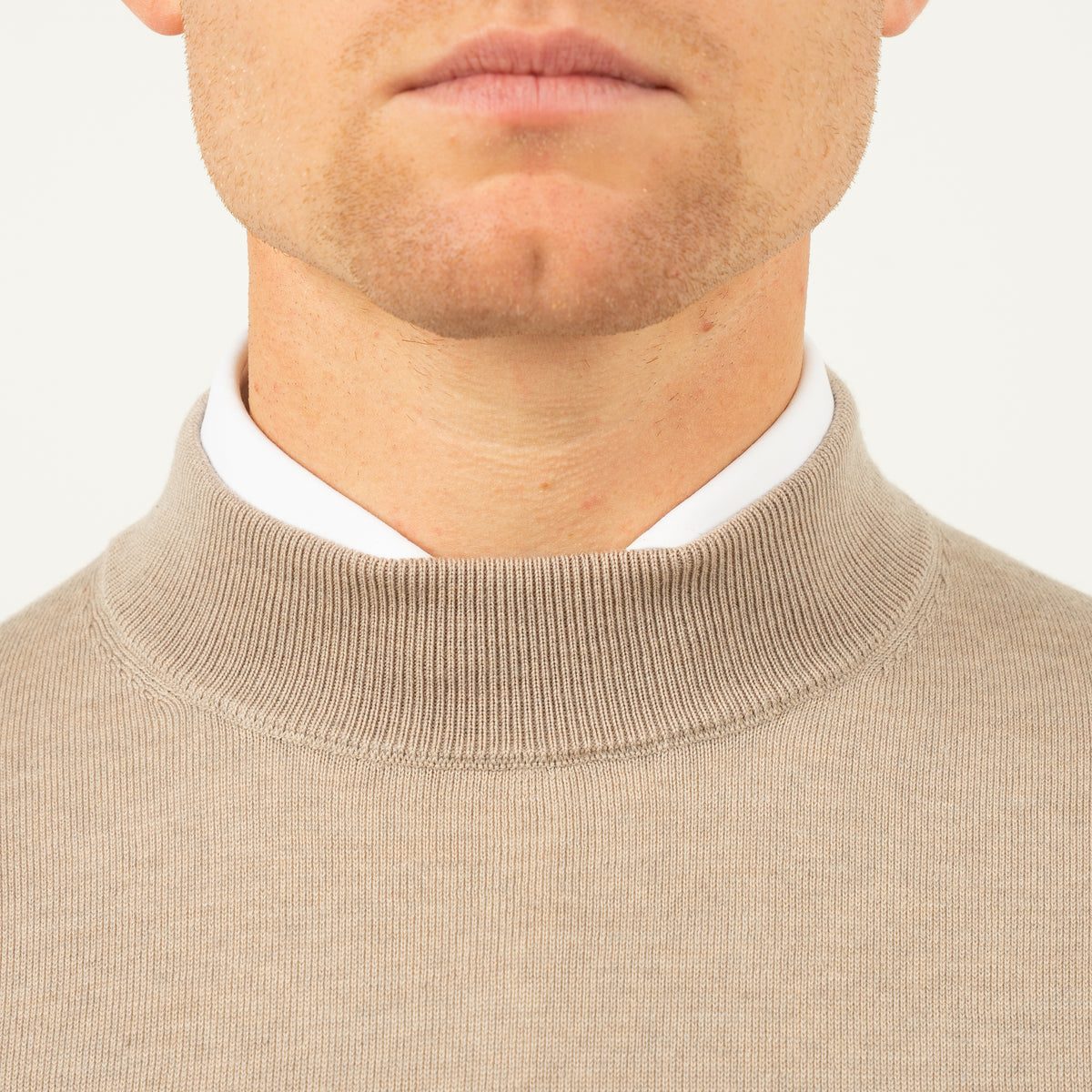 SEVEN DIALS Gebreide Turtleneck Trui Zand | Goy