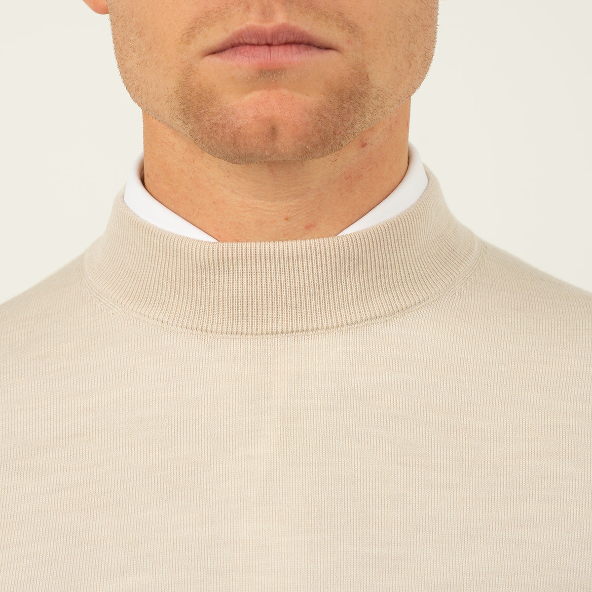 SEVEN DIALS Gebreide Turtleneck Trui Beige | Goy