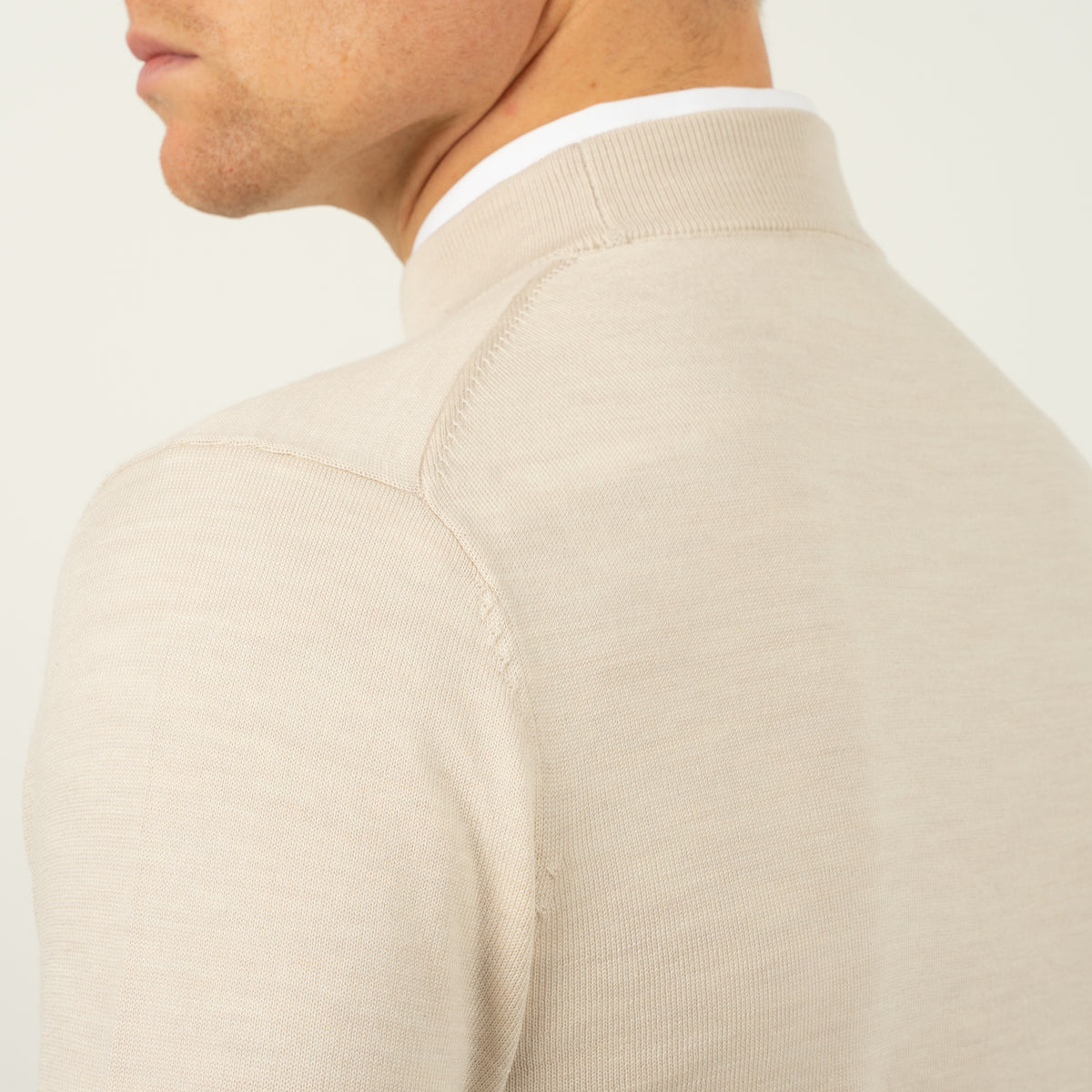 SEVEN DIALS Gebreide Turtleneck Trui Beige | Goy