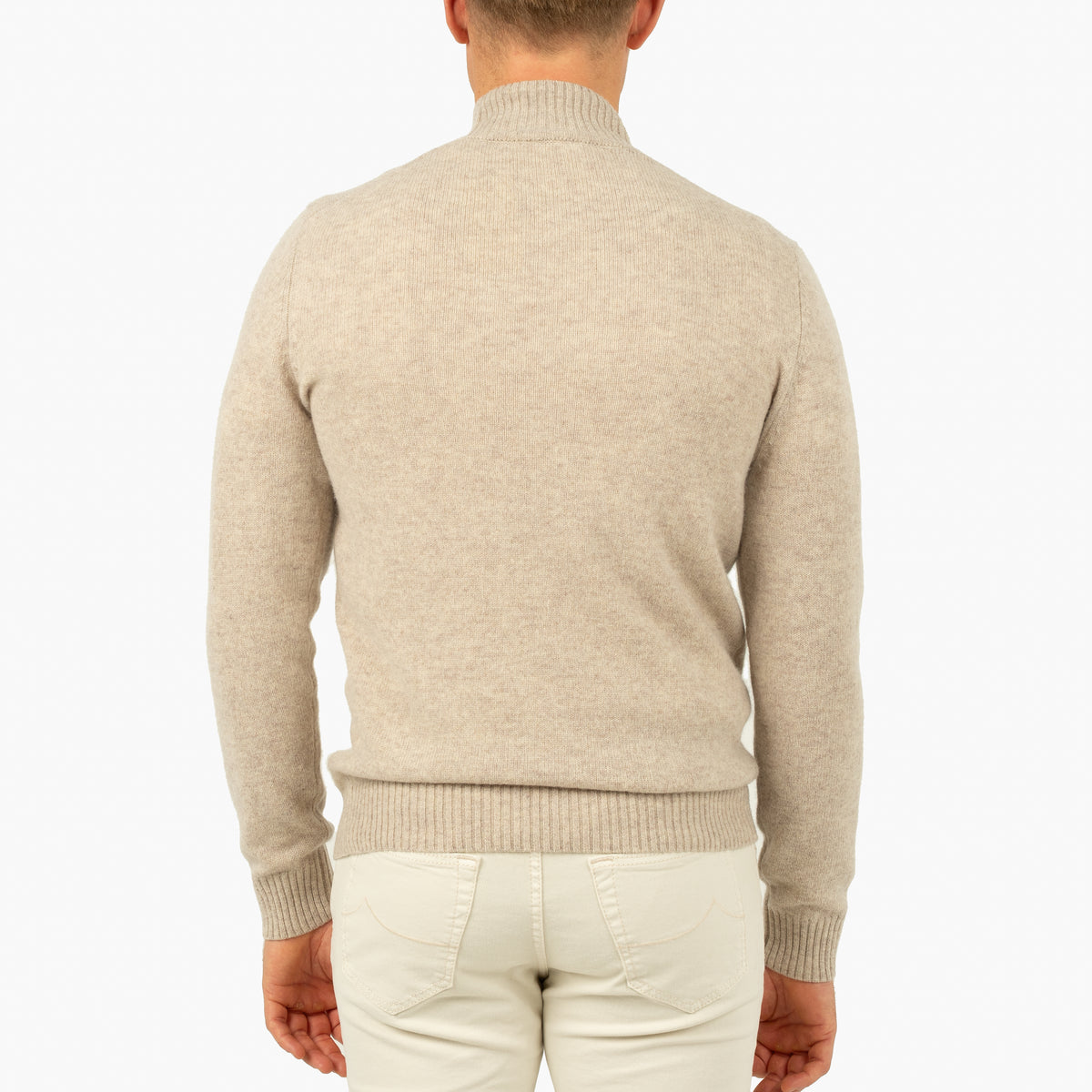 SEVEN DIALS Gebreide Turtleneck Trui Beige | Emsley