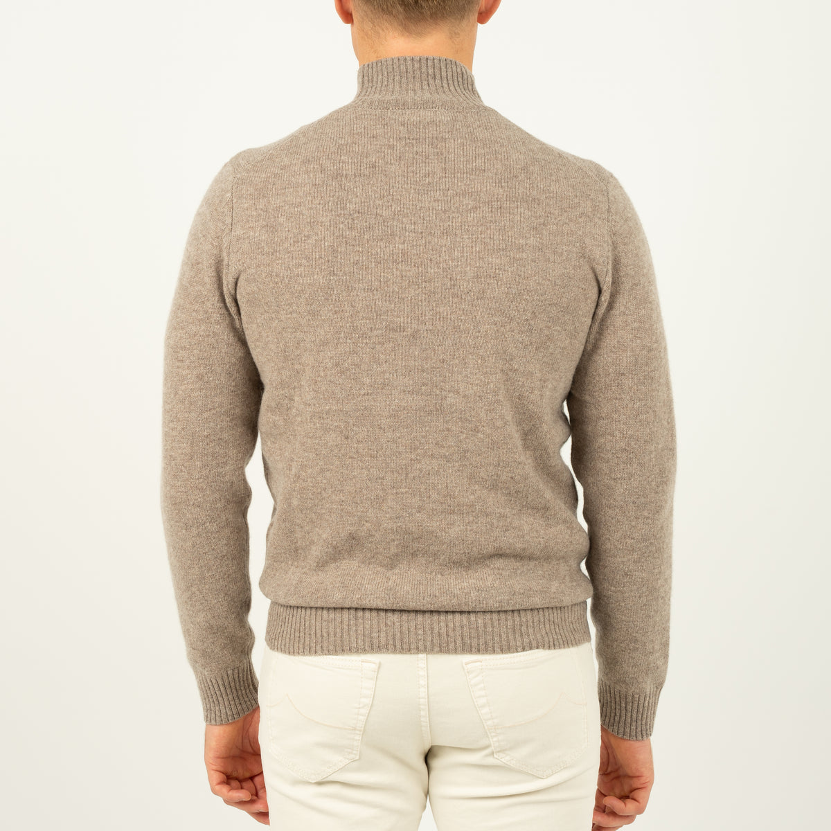 SEVEN DIALS Gebreide Turtleneck Trui Zand | Emsley