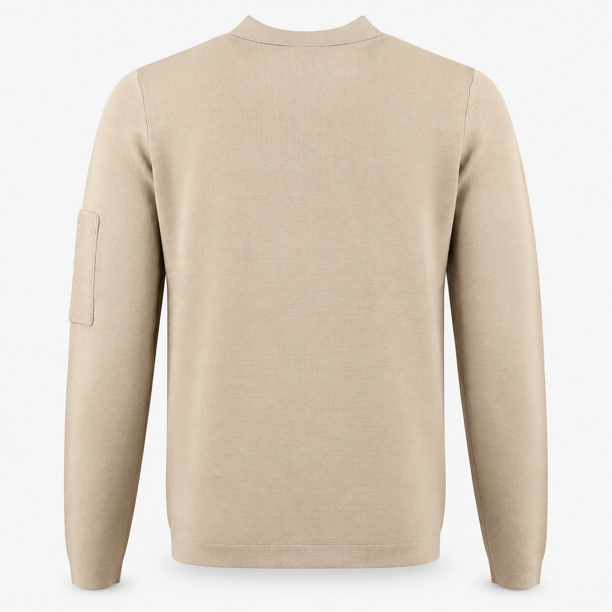 Genti Polo Lange Mouw met Rits Beige | Cool Dry