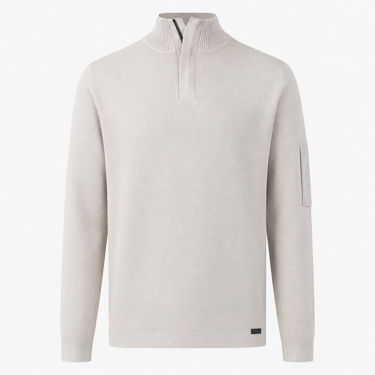Genti Technische Trui met Rits Beige | Cool Dry