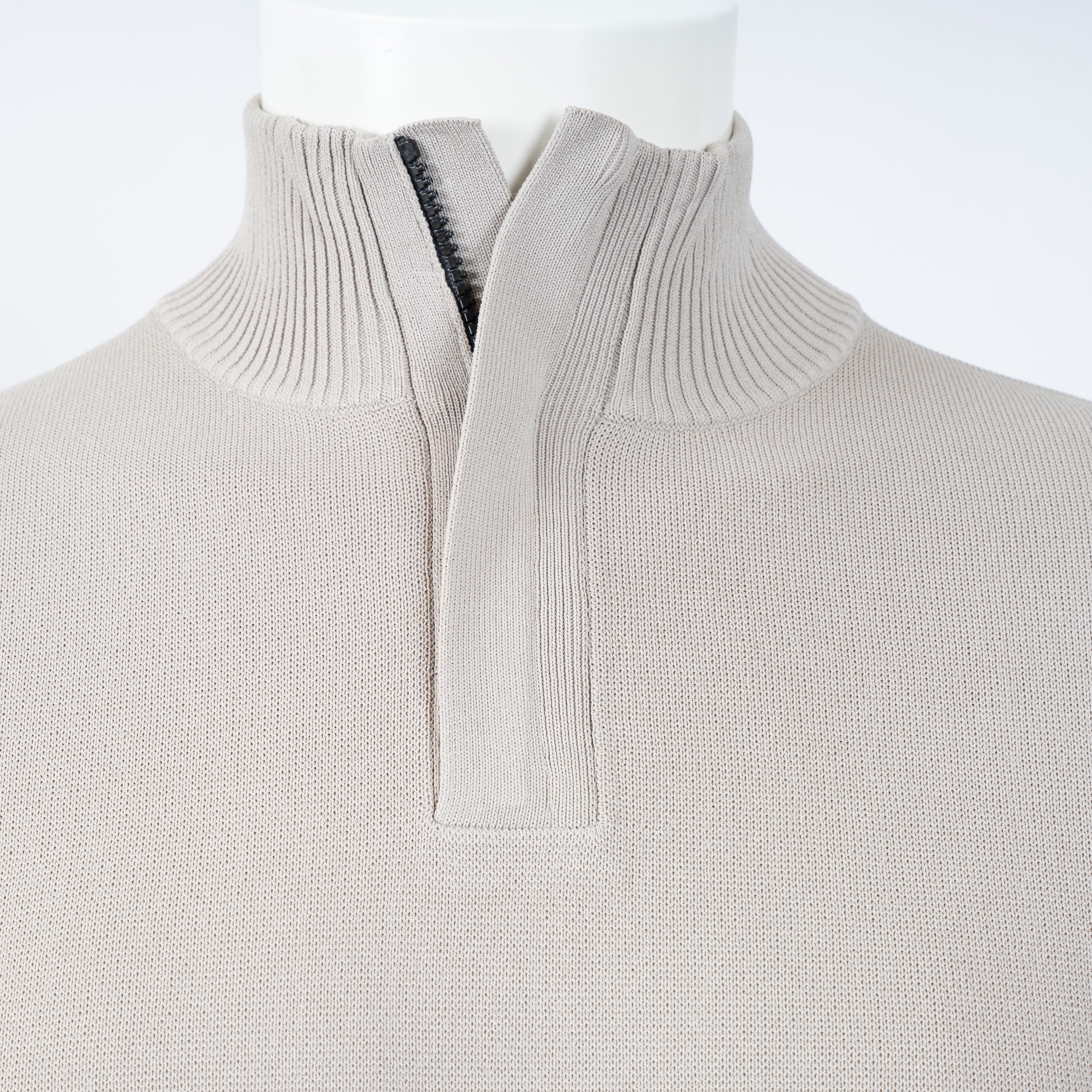 Genti Technische Trui met Rits Beige | Cool Dry