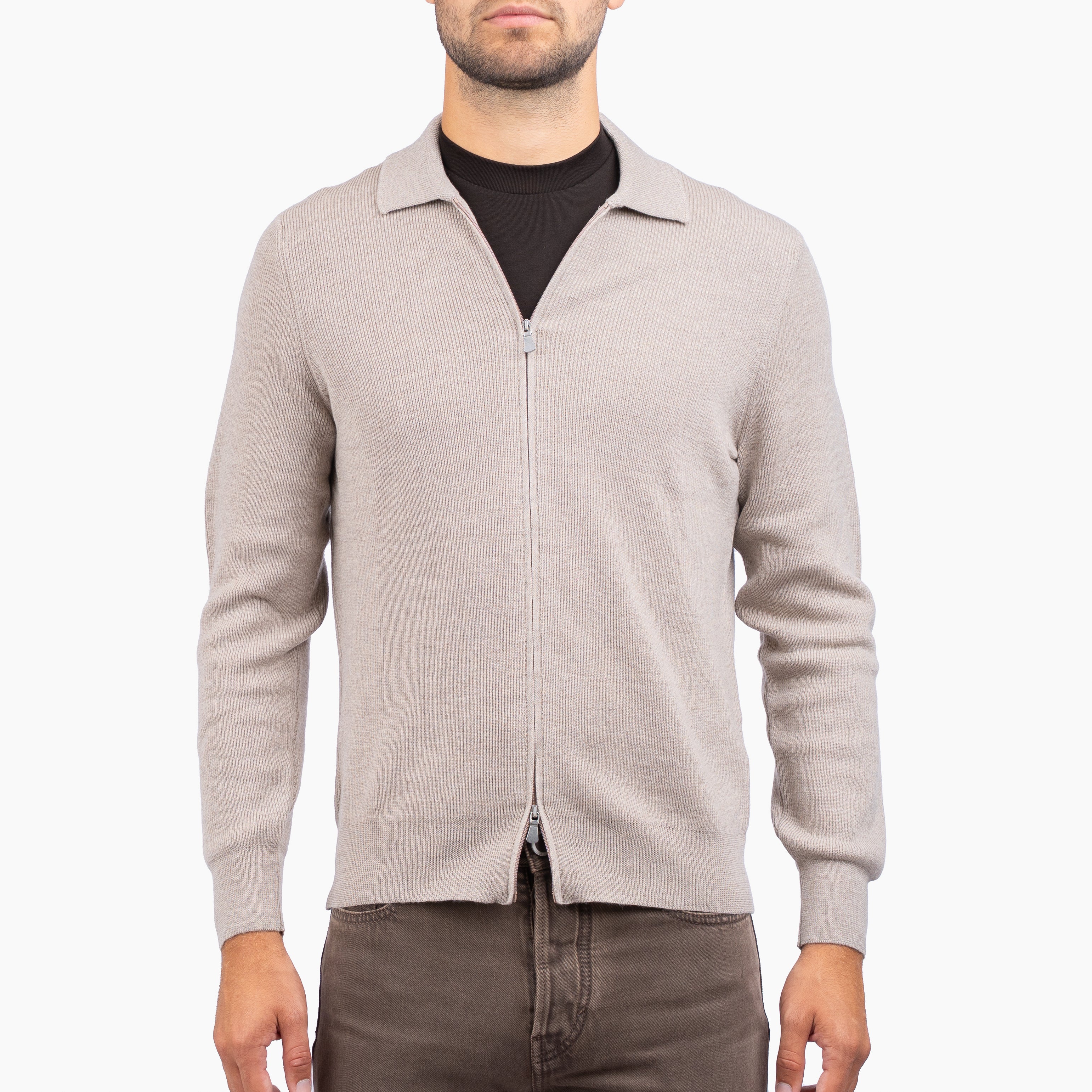 Gran Sasso Vest Beige | Extrafine Merino