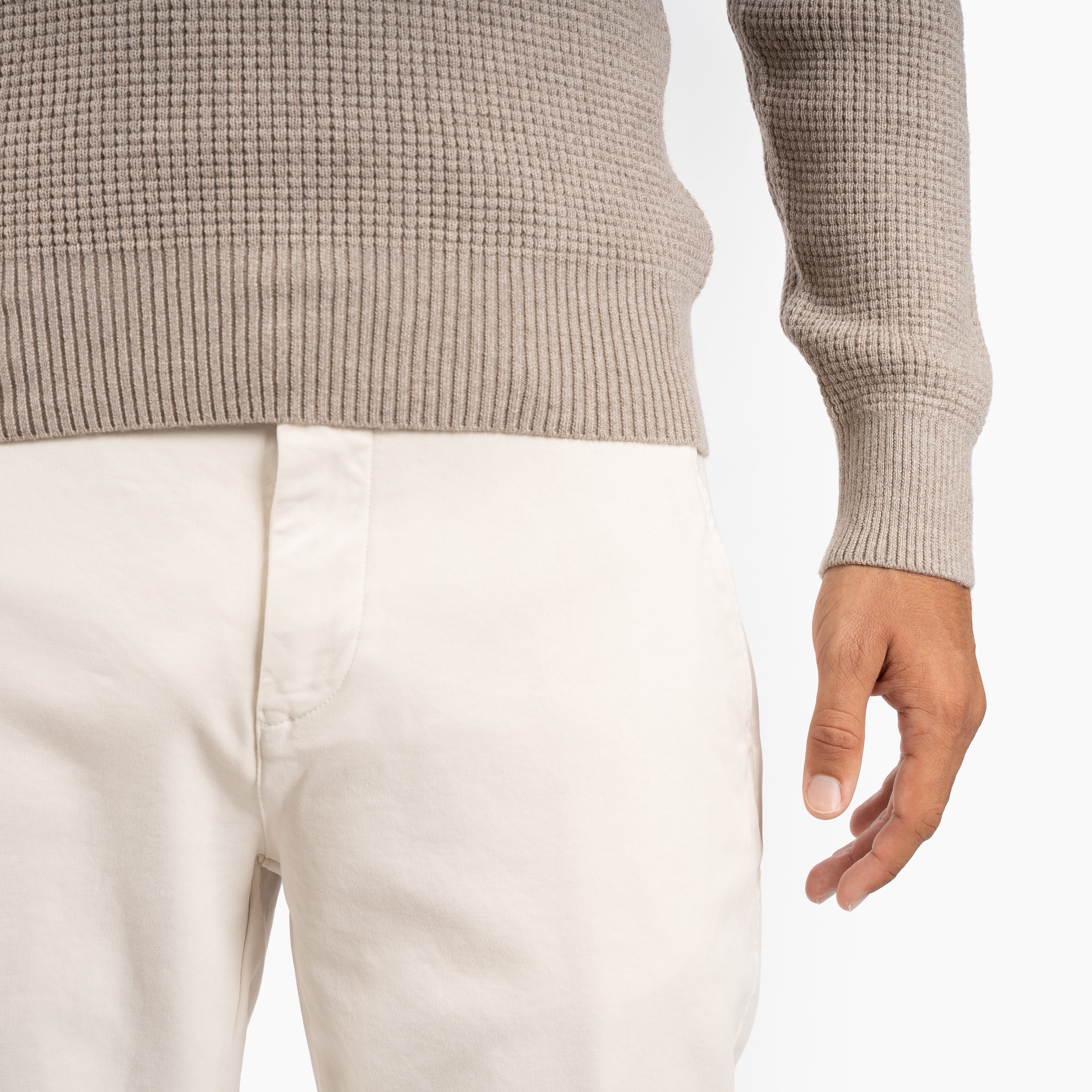 Gran Sasso Gebreide Polotrui Beige | Extrafine Merino