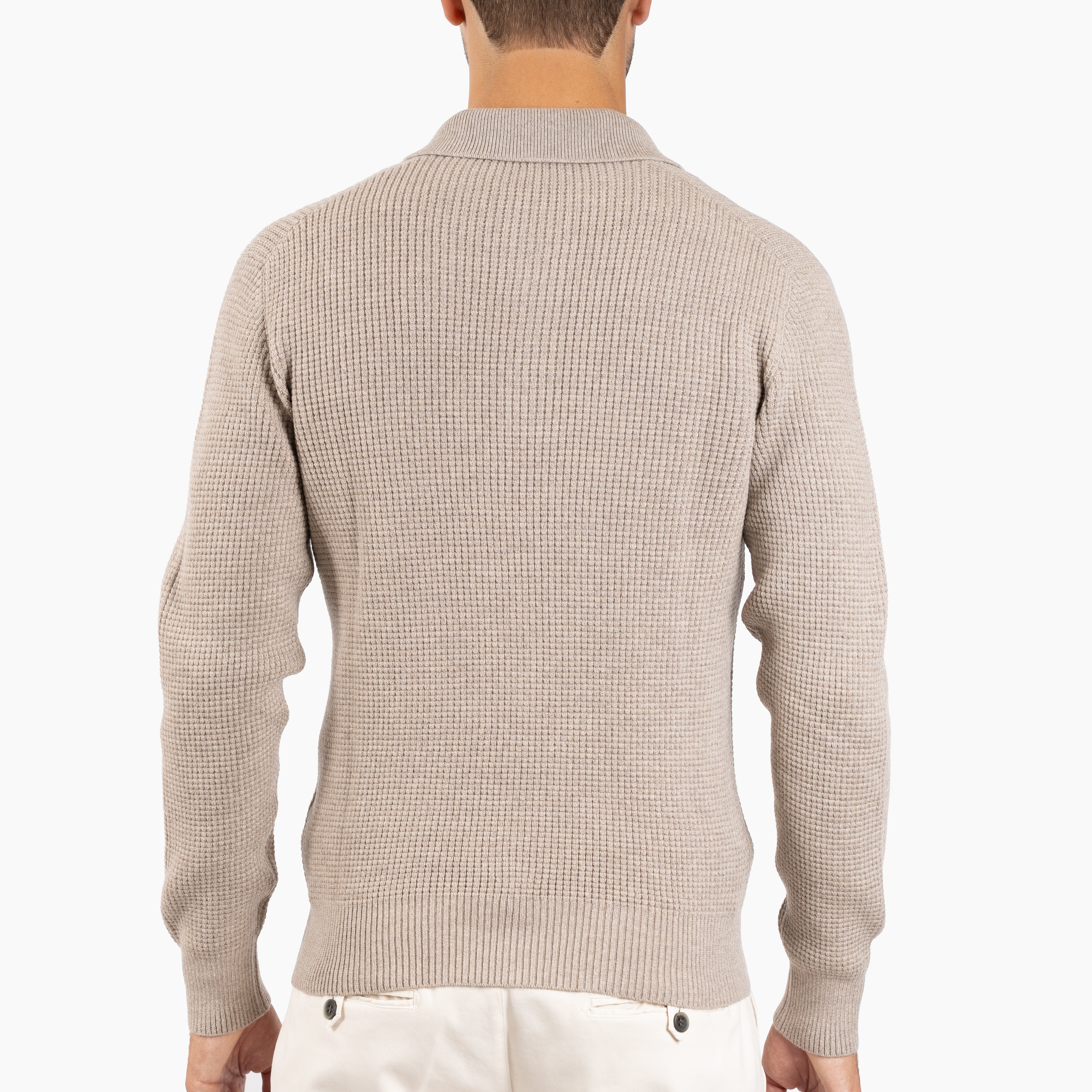 Gran Sasso Gebreide Polotrui Beige | Extrafine Merino